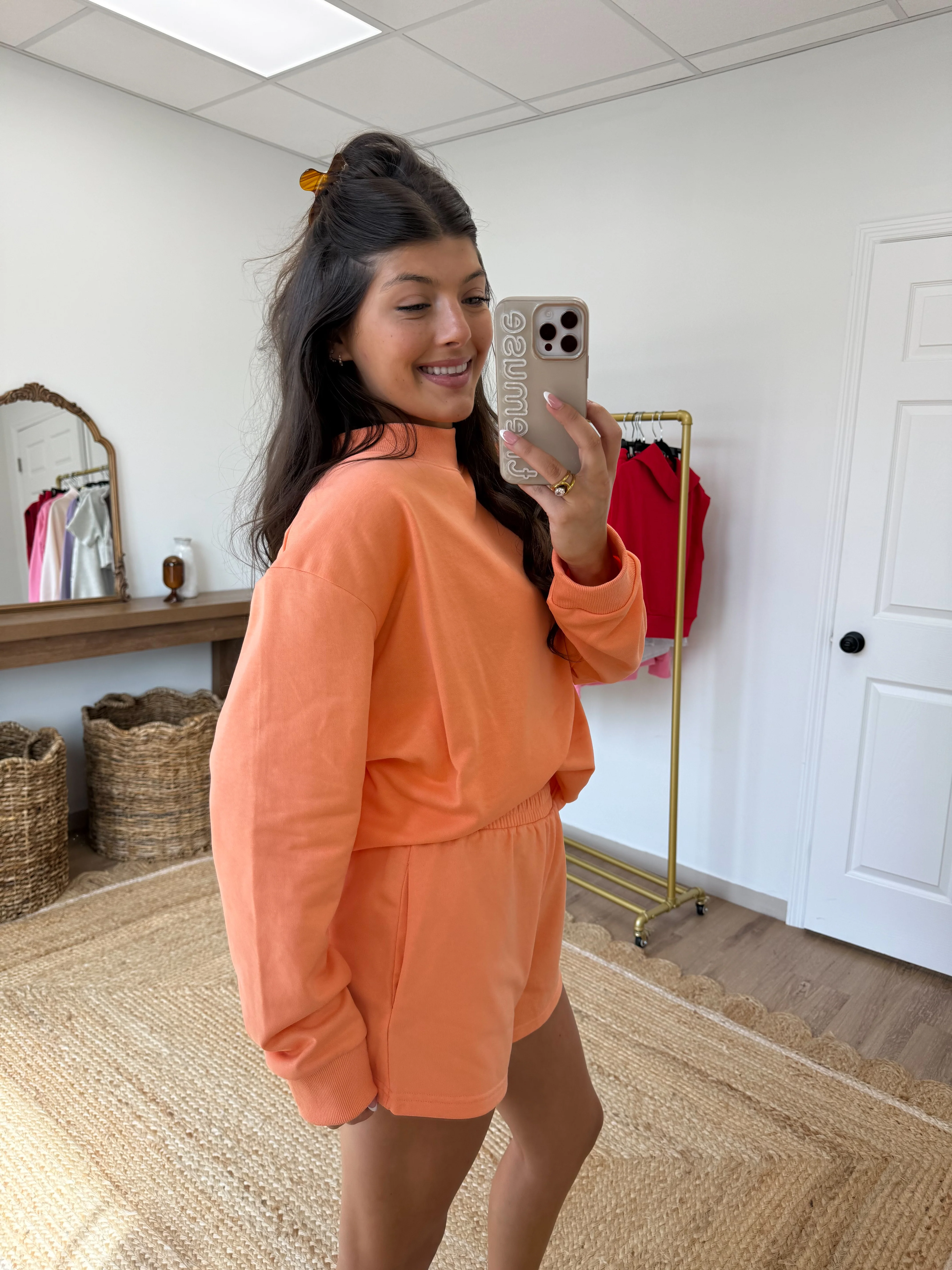 Sorbet Orange Mockneck Set - Image 2