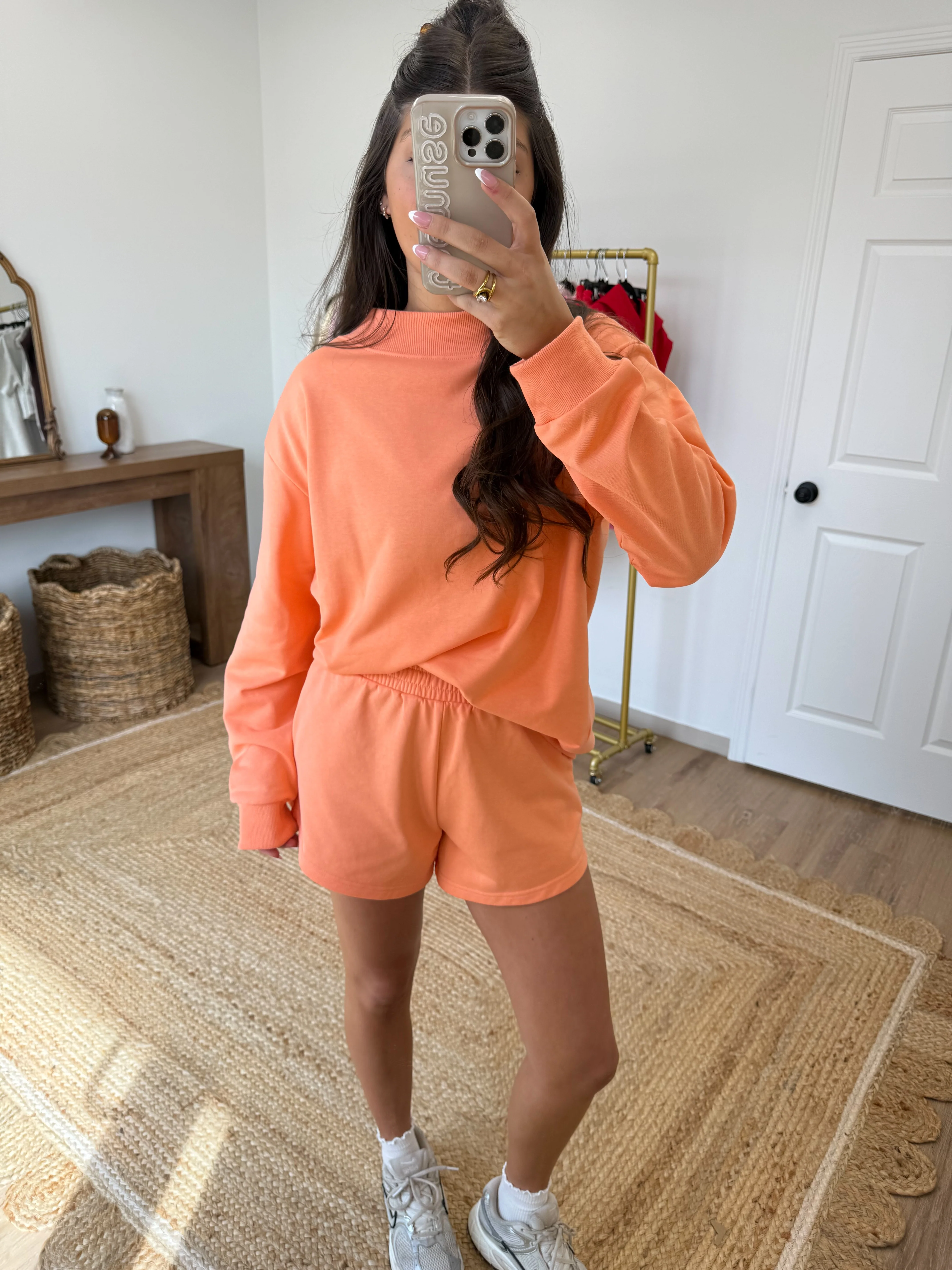 Sorbet Orange Mockneck Set - Image 3
