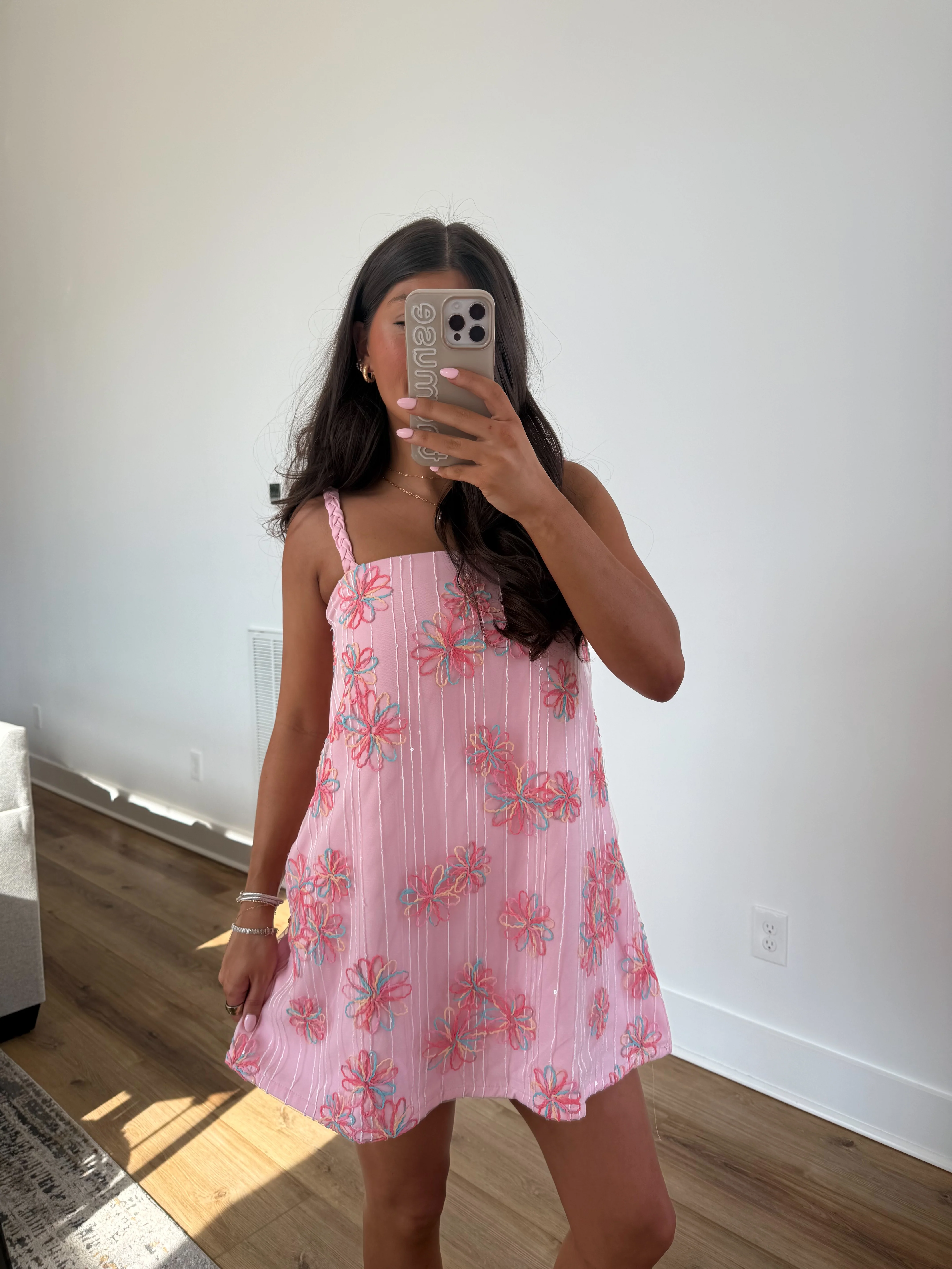 Spring Fling Babydoll Dress (Pink) - Image 2