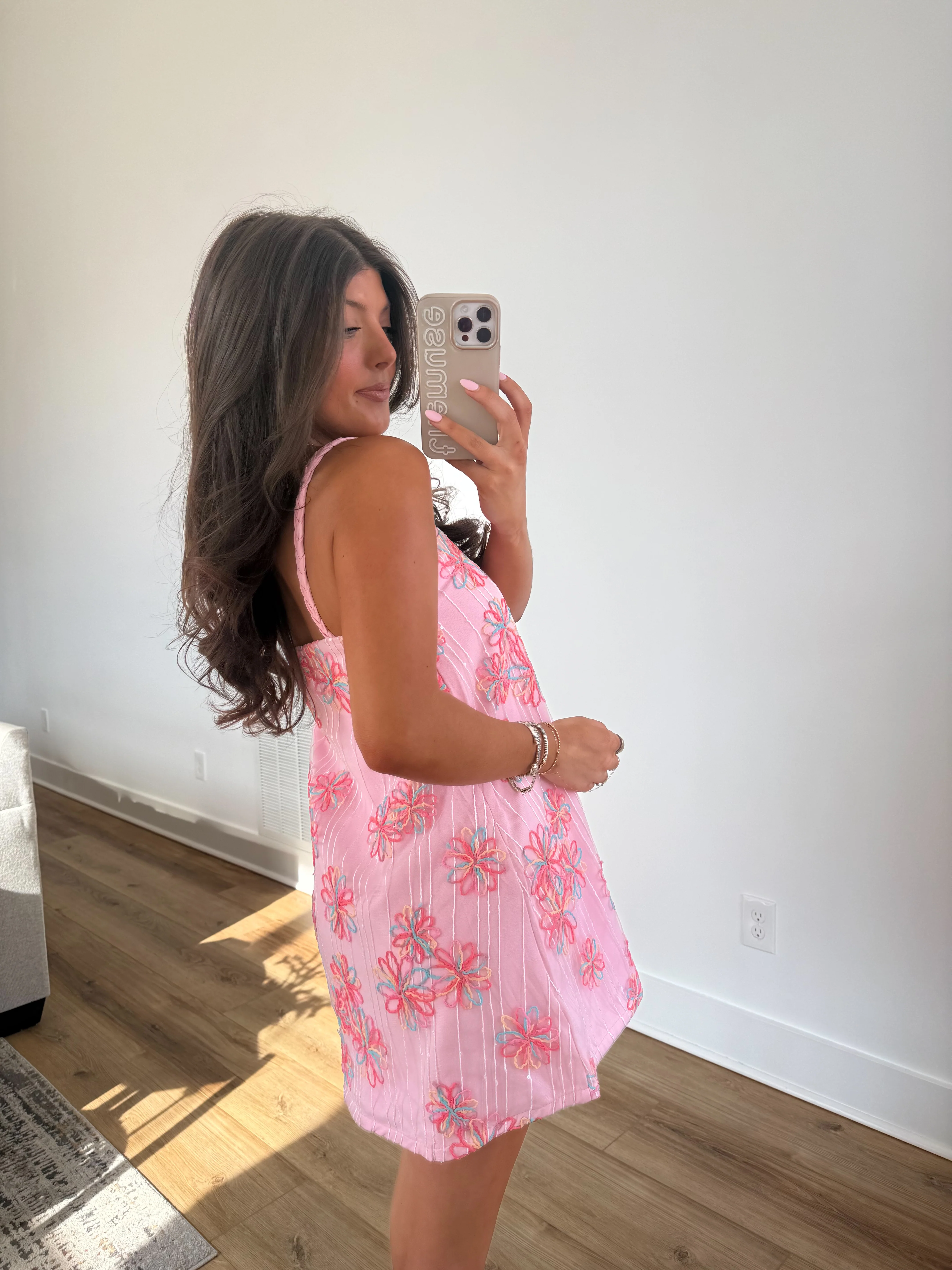 Spring Fling Babydoll Dress (Pink) - Image 3