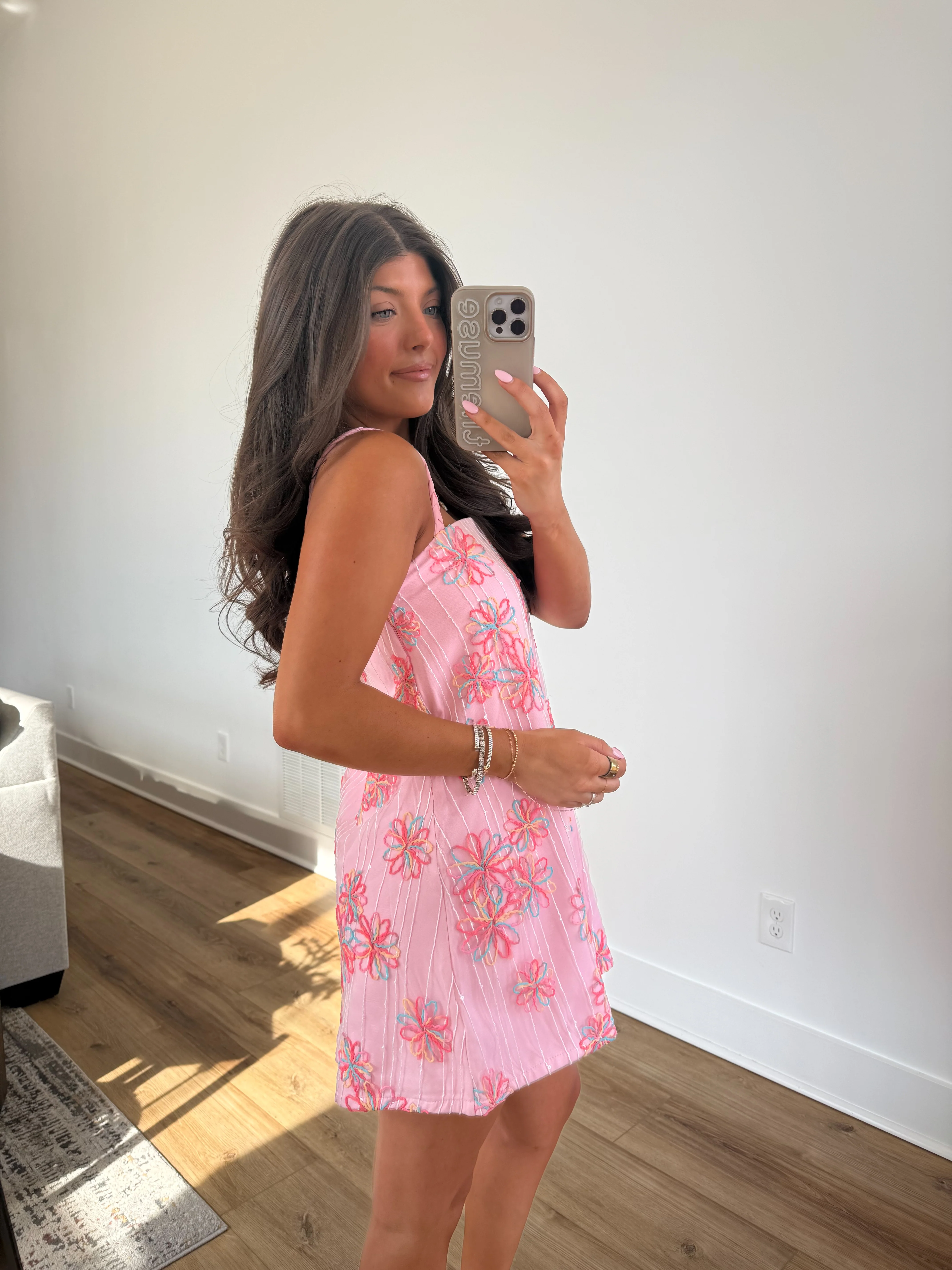Spring Fling Babydoll Dress (Pink) - Image 5