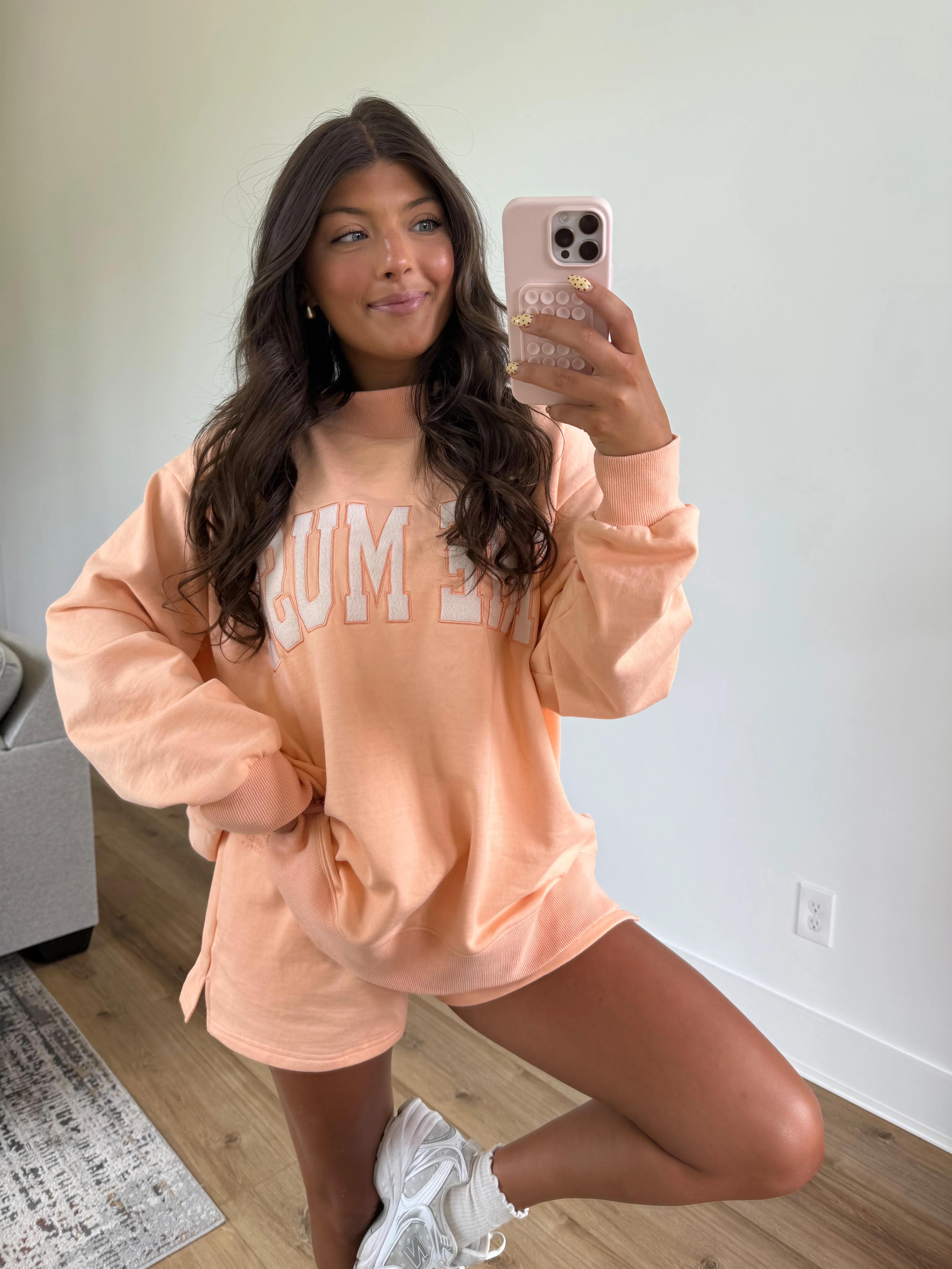 Starburst Orange Sweat Shorts - Image 3