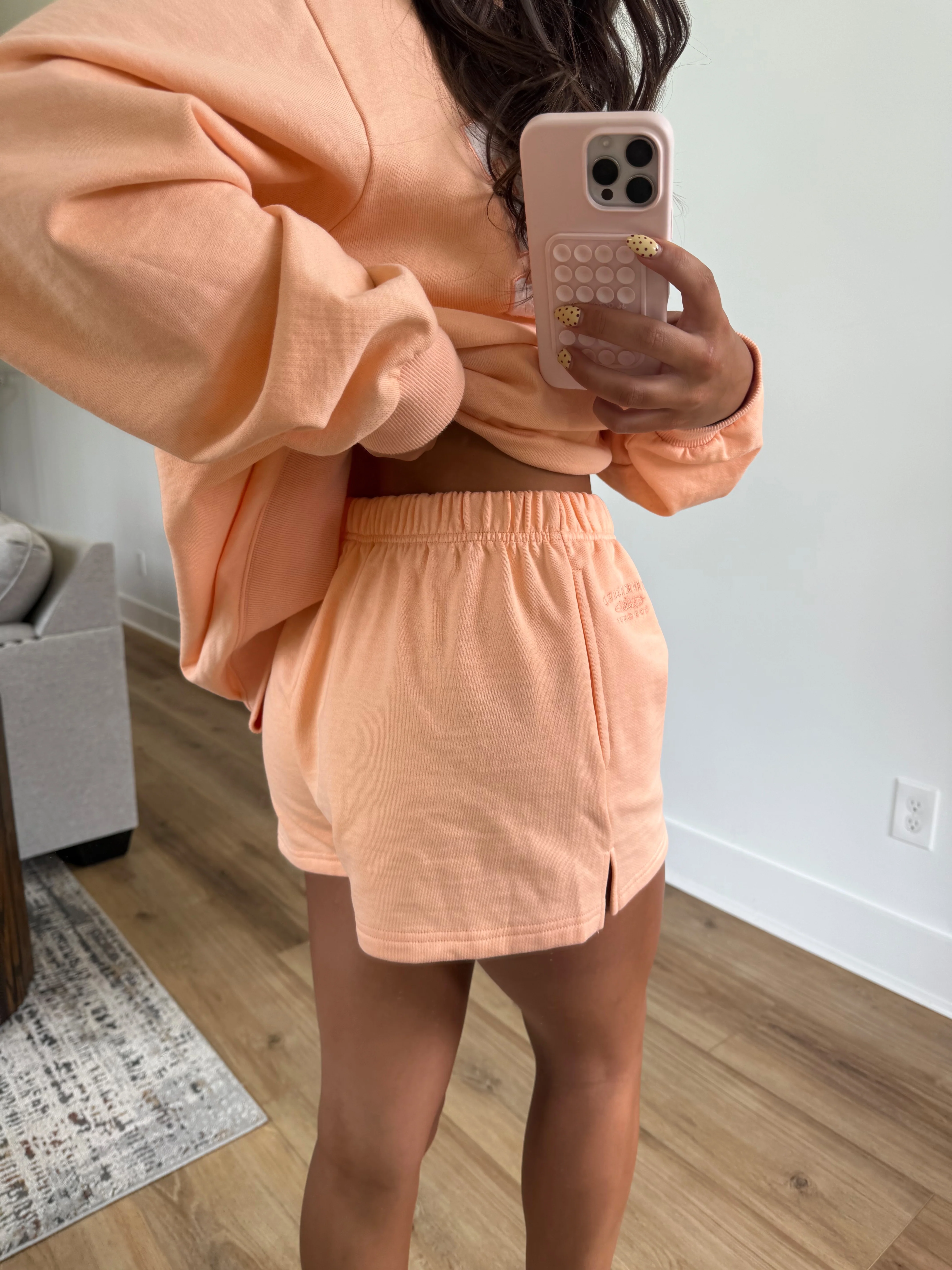 Starburst Orange Sweat Shorts - Image 4