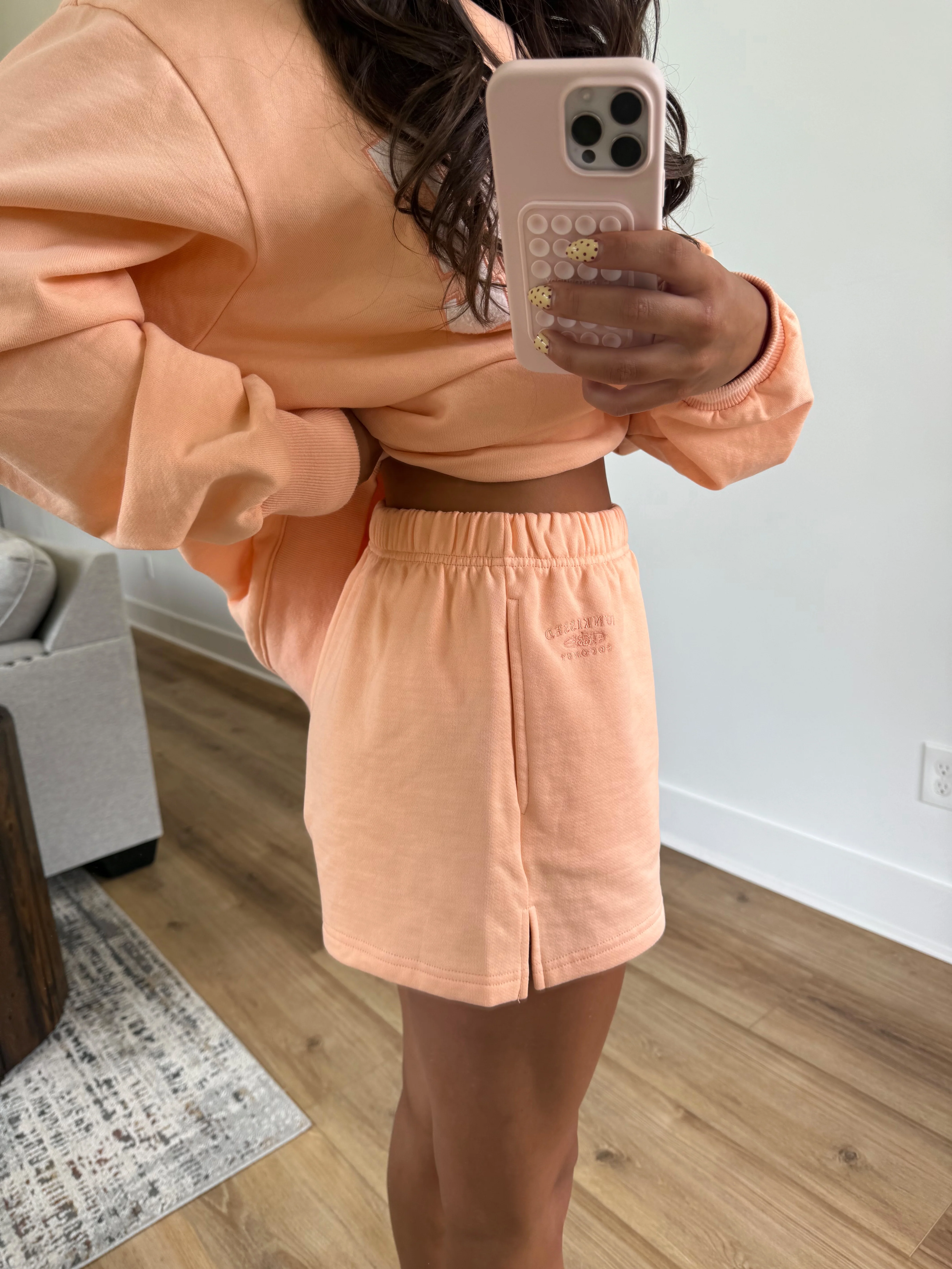 Starburst Orange Sweat Shorts - Image 5