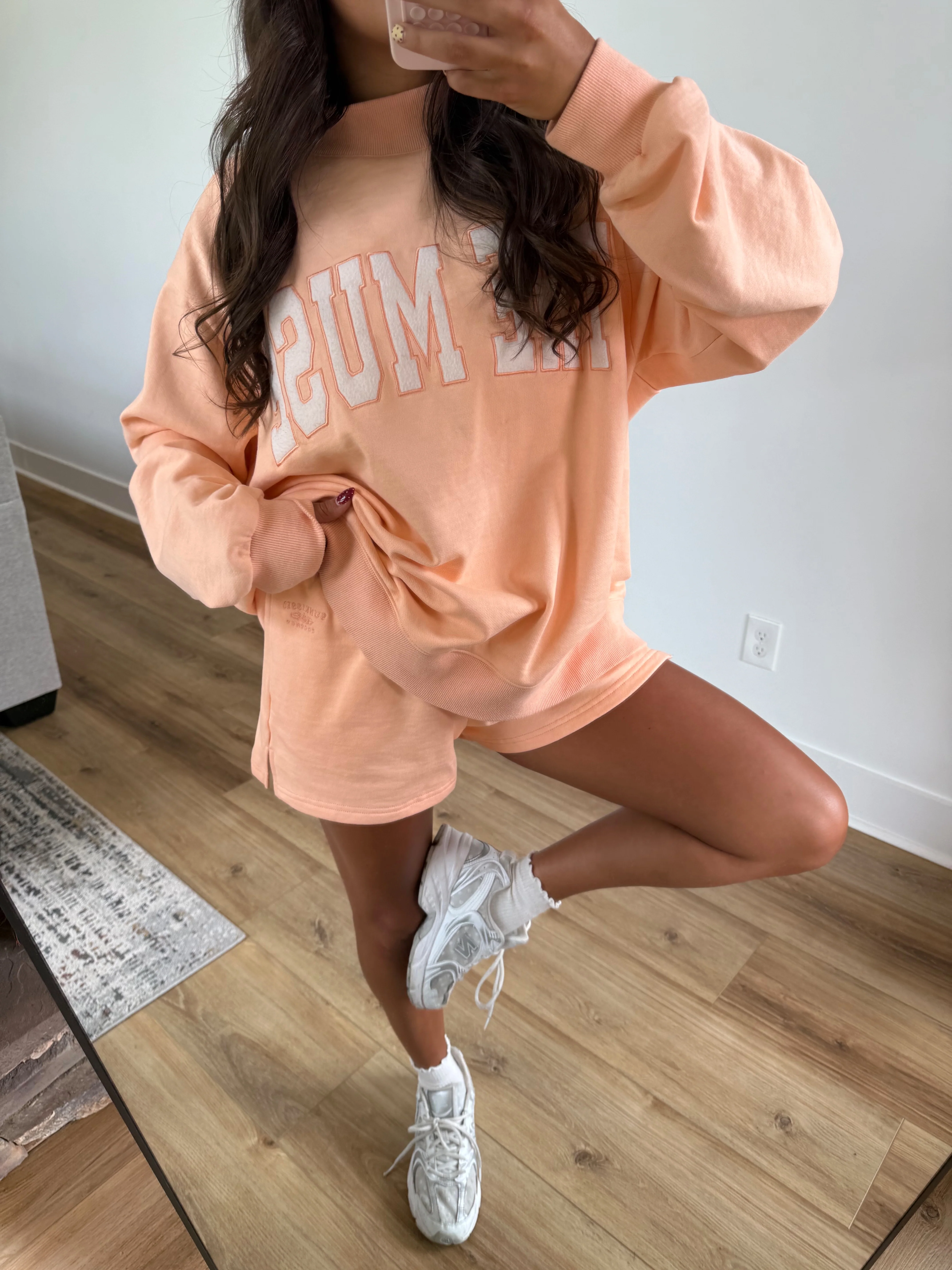 Starburst Orange Sweat Shorts - Image 6