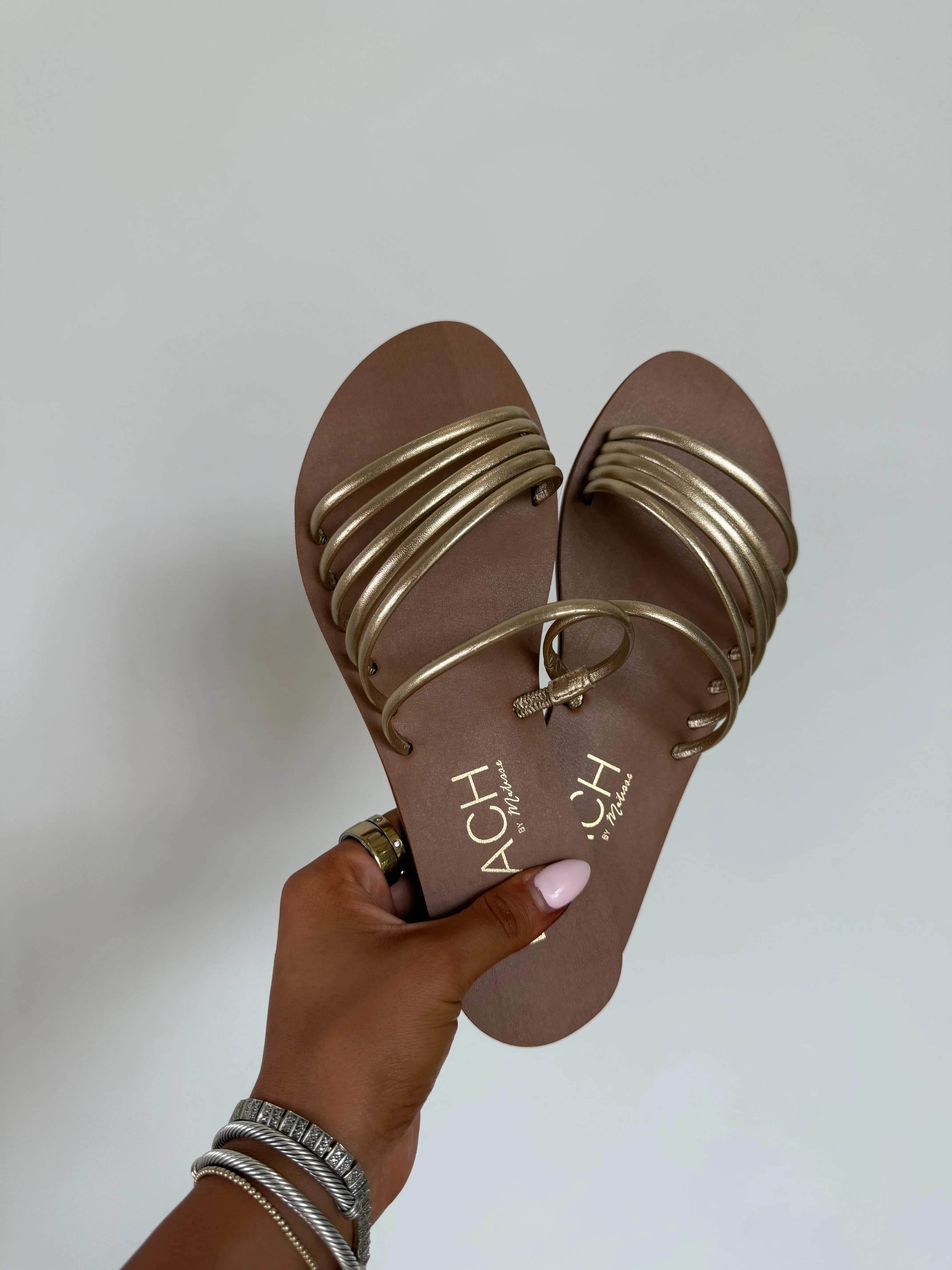Strappy Gold Slip On - Image 2