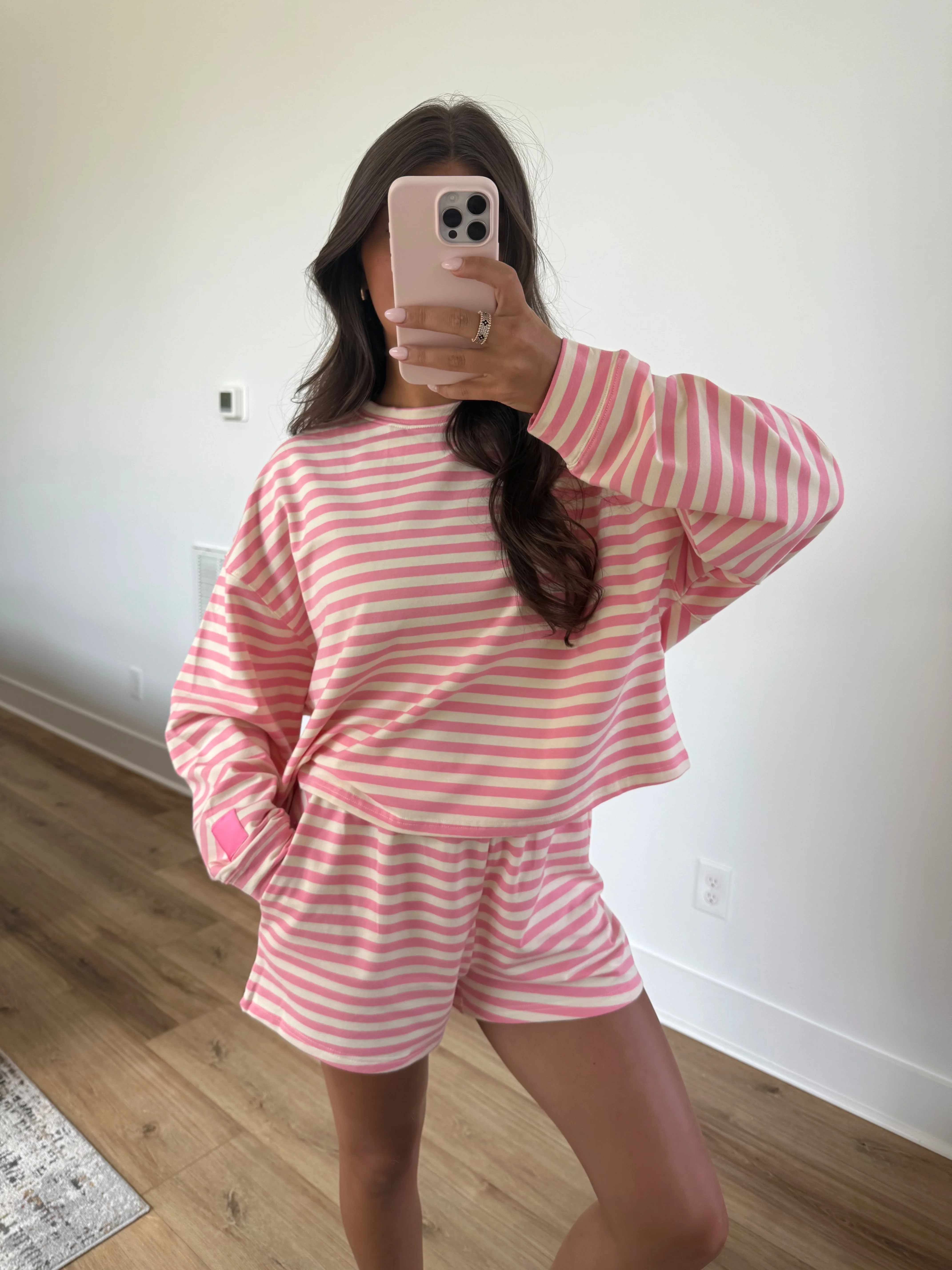 Strawberry Stripe Shorts Set - Image 2