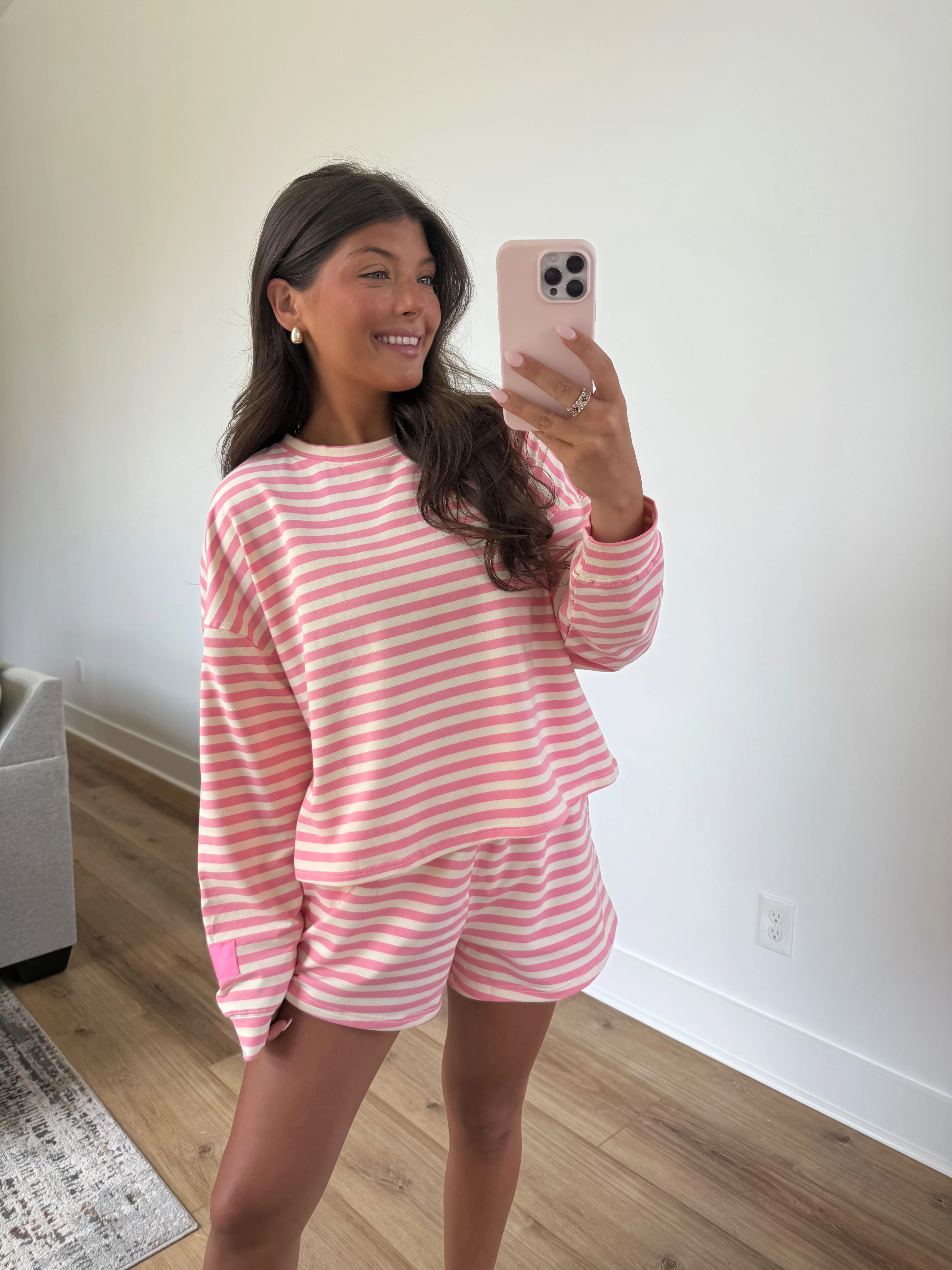 Strawberry Stripe Shorts Set - Image 3