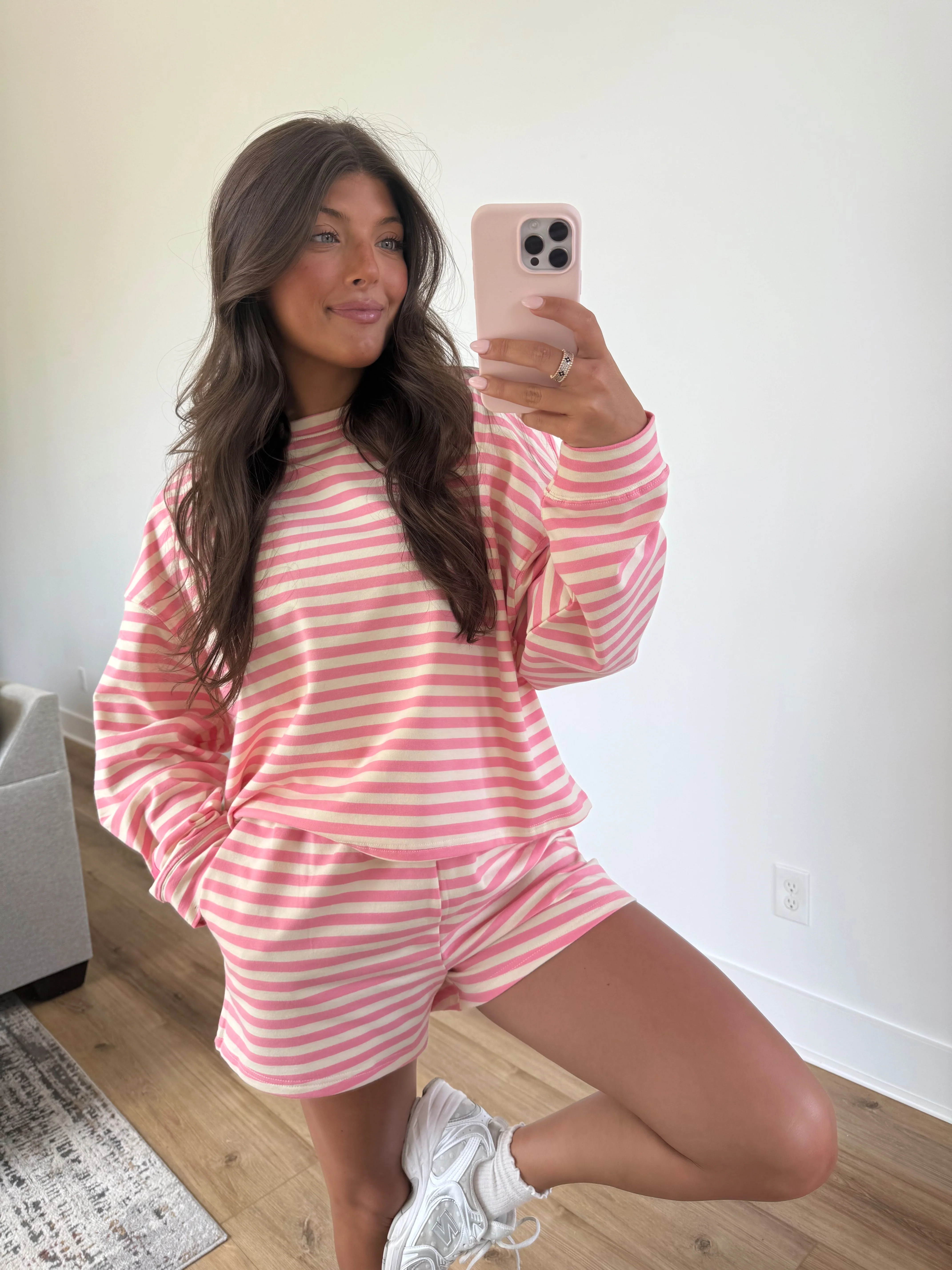 Strawberry Stripe Shorts Set - Image 4