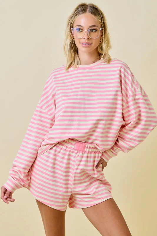 Strawberry Stripe Shorts Set - Image 7