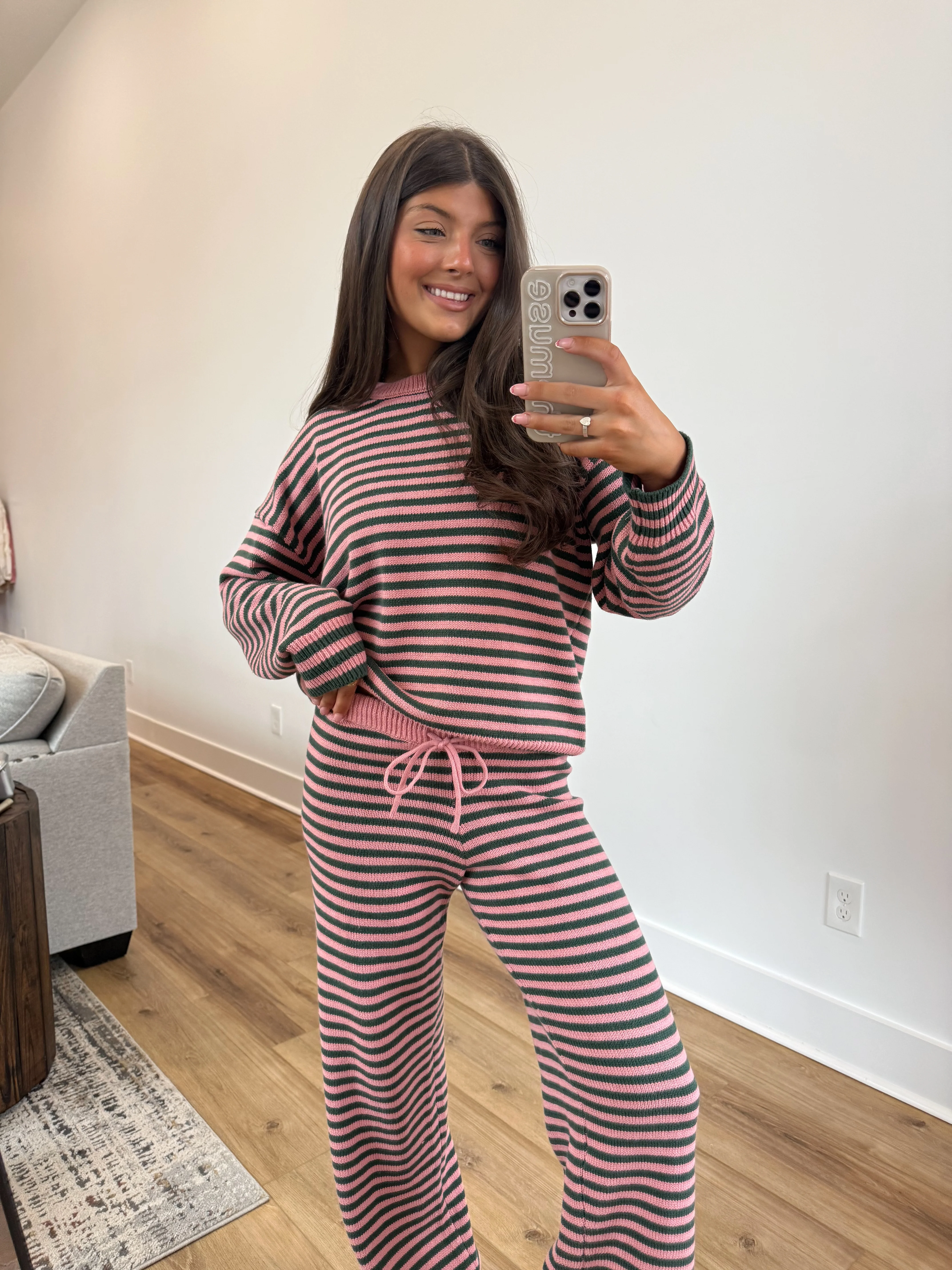 Stripe Lounge Set (Pink/Green) - Image 3