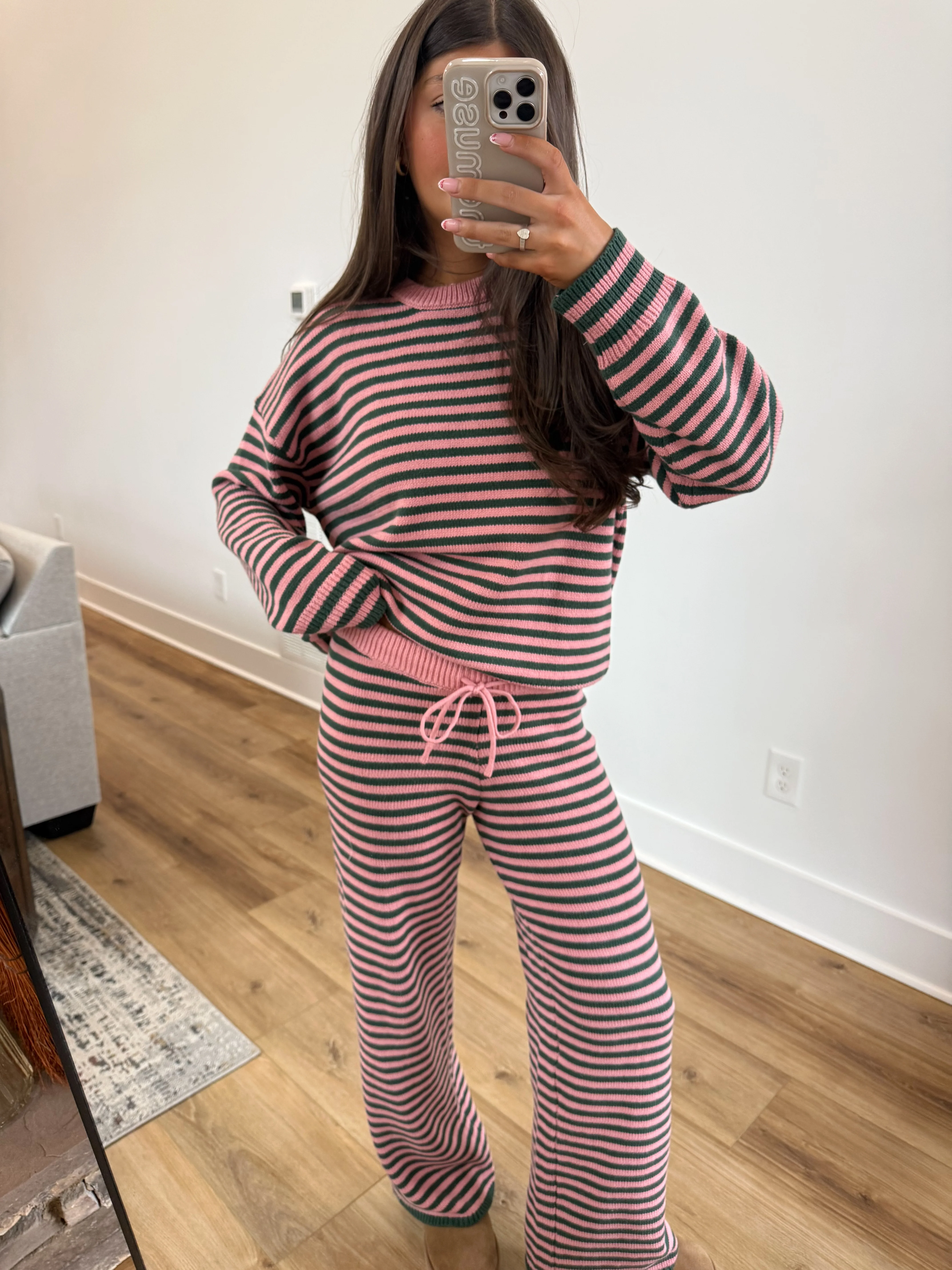 Stripe Lounge Set (Pink/Green) - Image 4