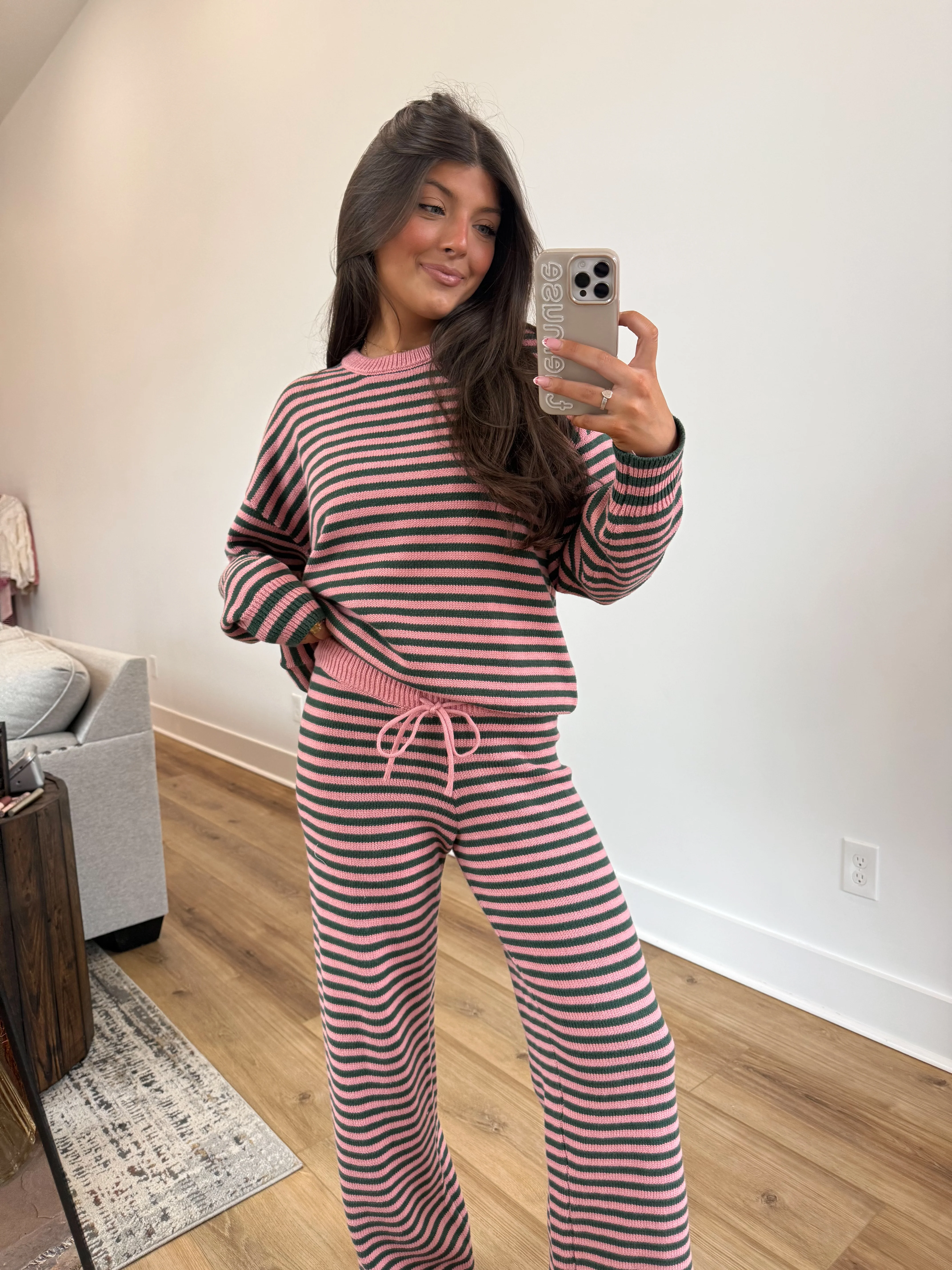 Stripe Lounge Set (Pink/Green) - Image 5