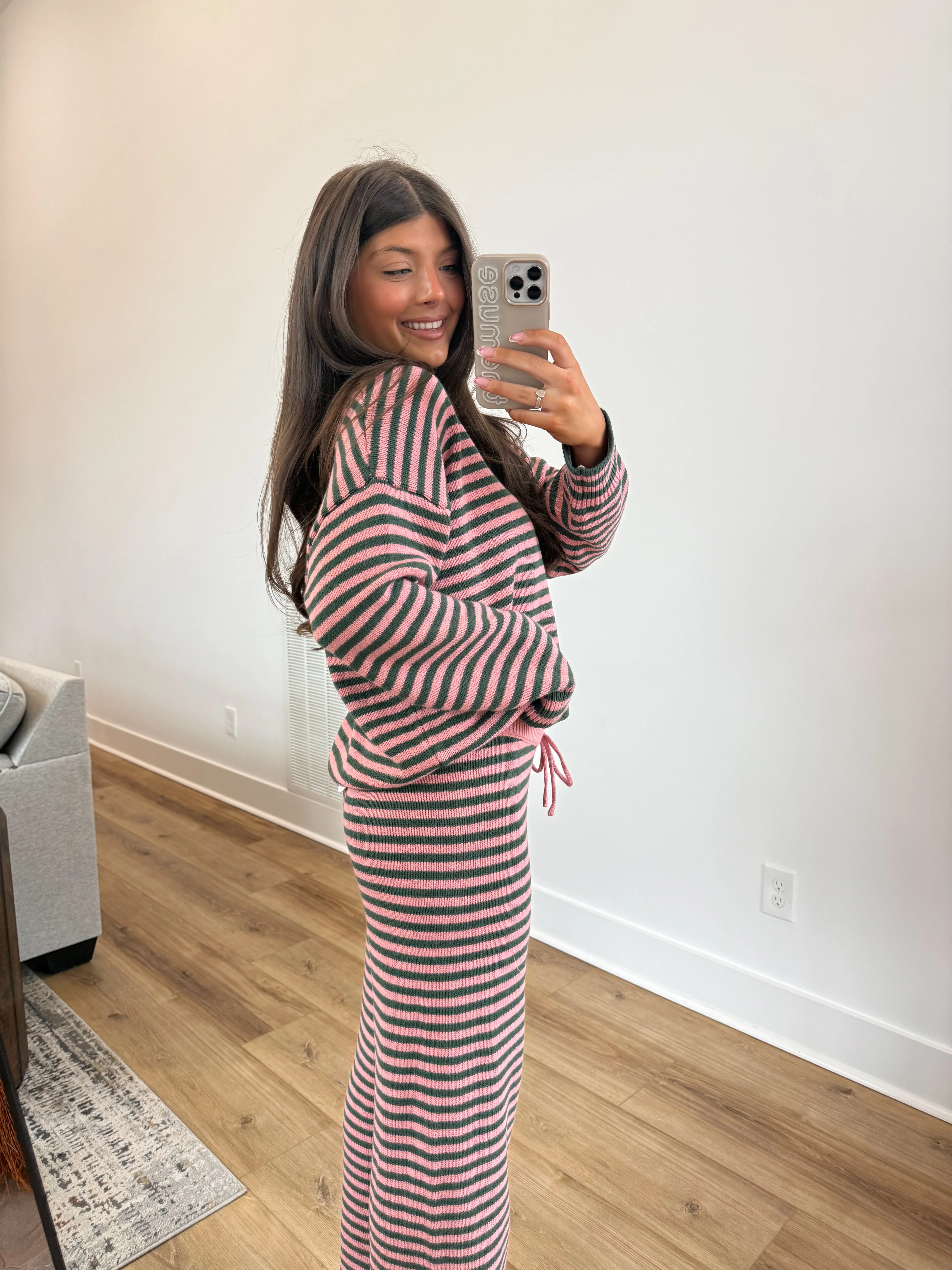 Stripe Lounge Set (Pink/Green) - Image 8