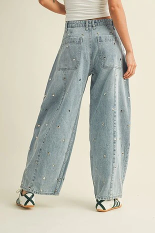 Studded Dot Jeans (Denim) - Image 6