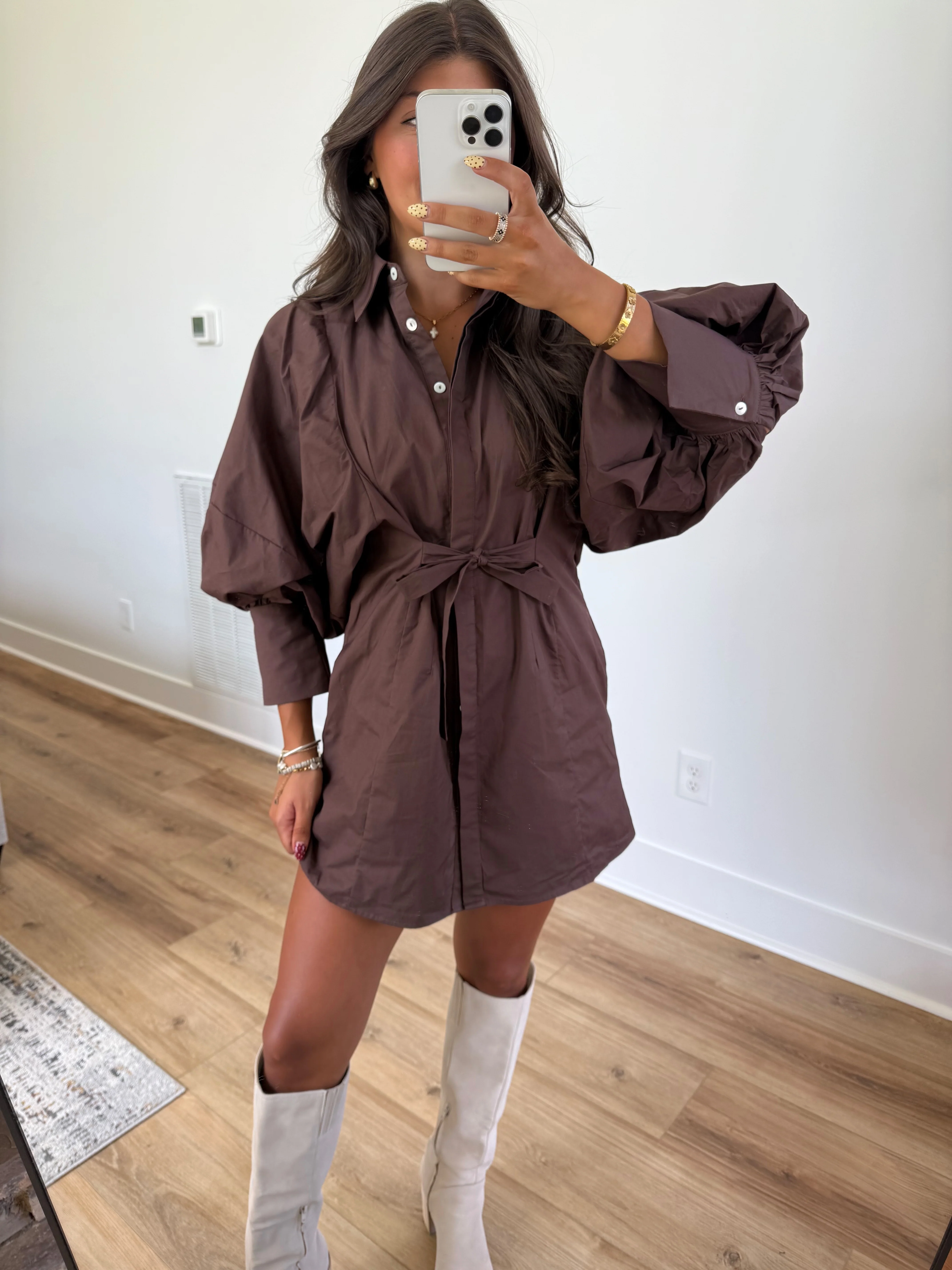 Sunday Morning Dress (Brown)(Restock) - Image 2