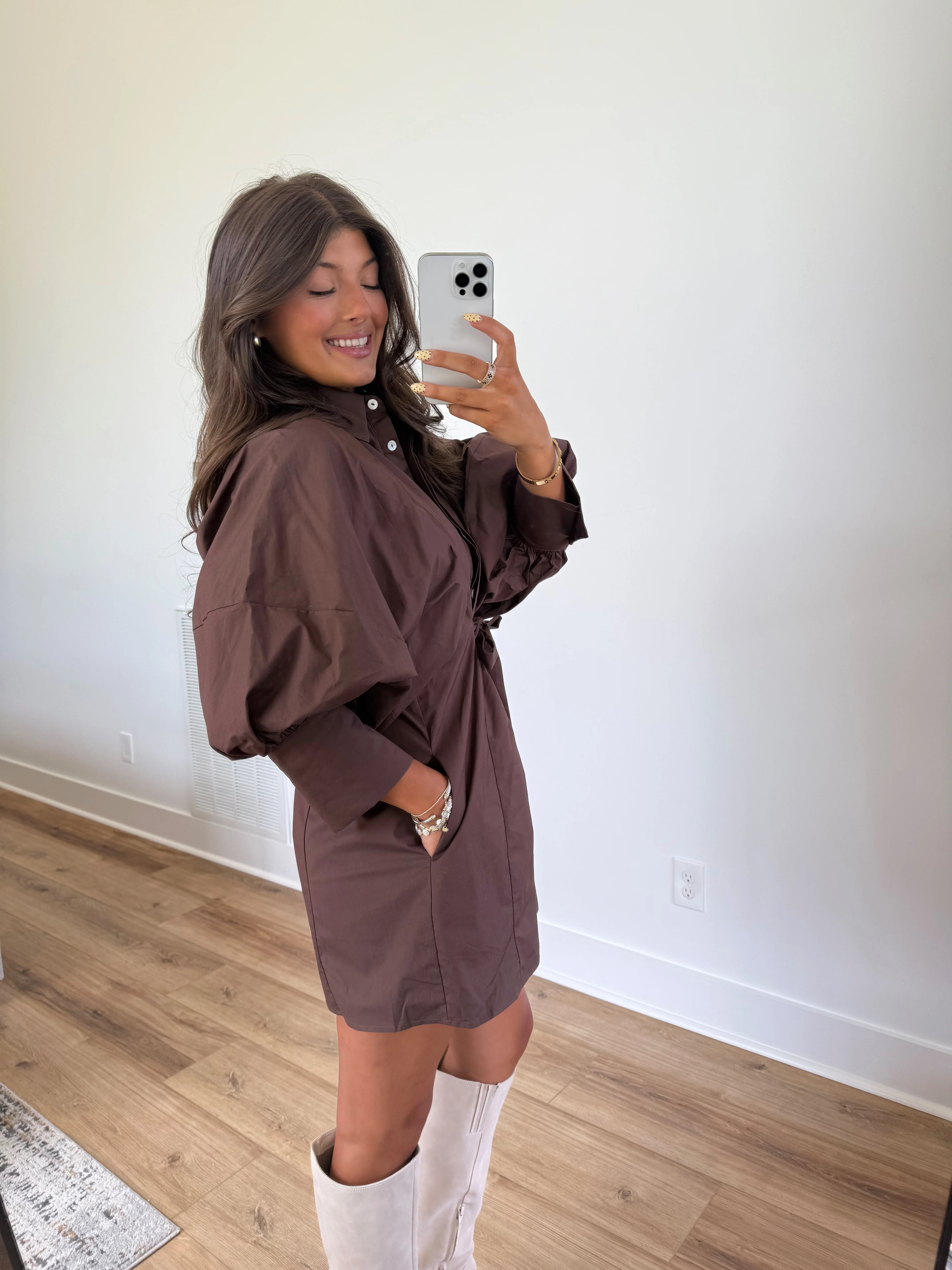 Sunday Morning Dress (Brown)(Restock) - Image 3