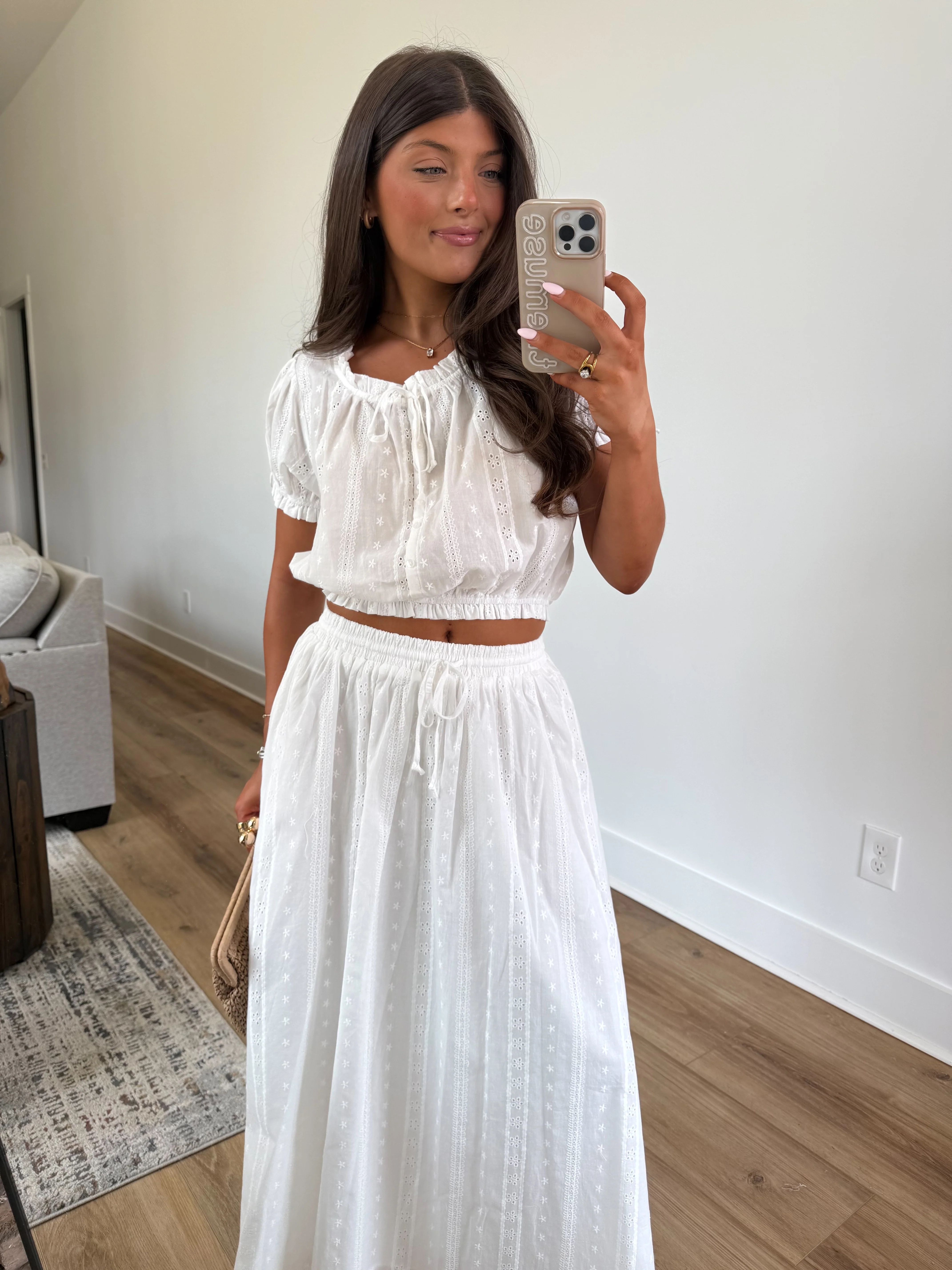 Sweet Eyelet Skirt Set - Image 2