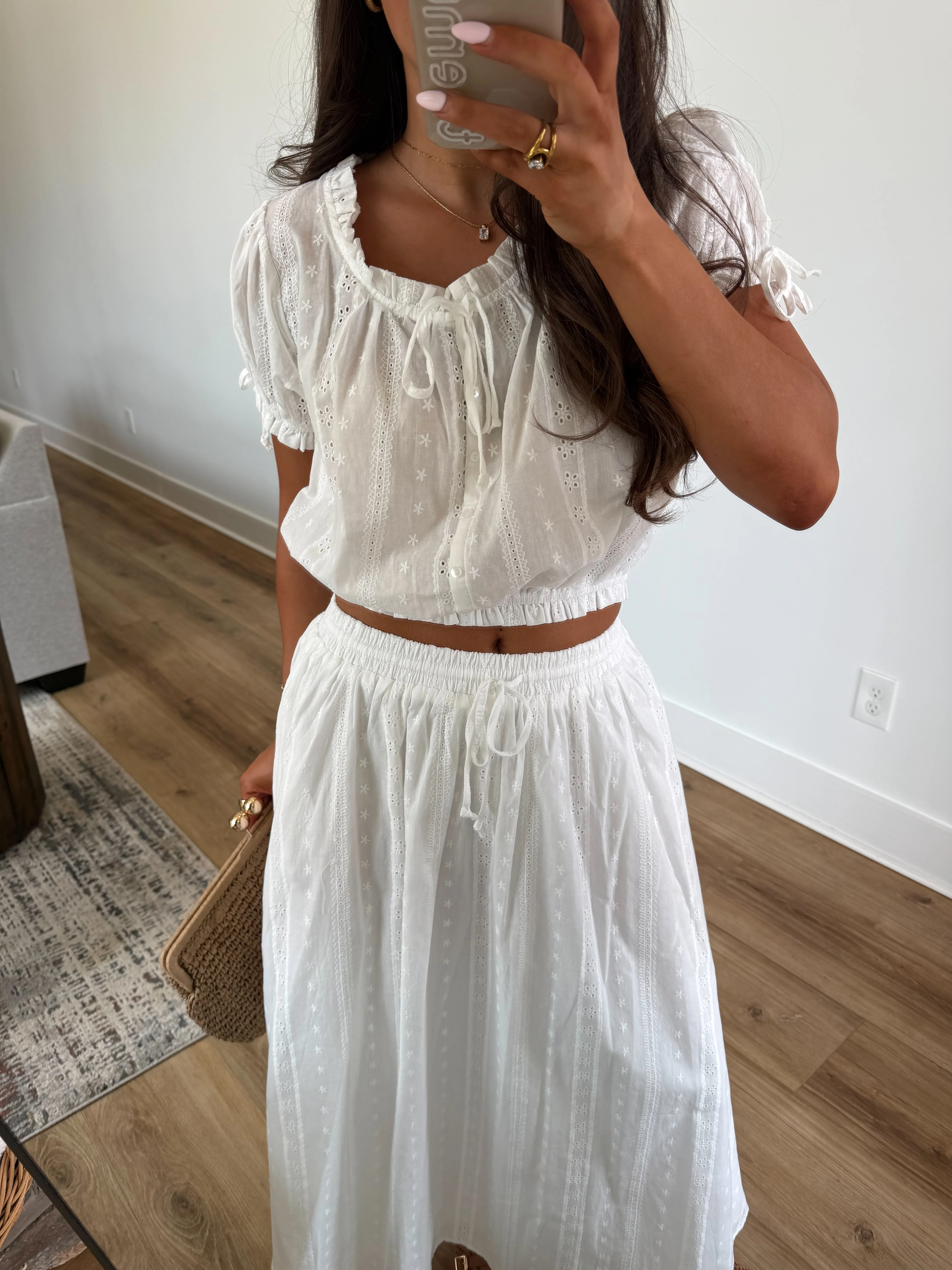 Sweet Eyelet Skirt Set - Image 3