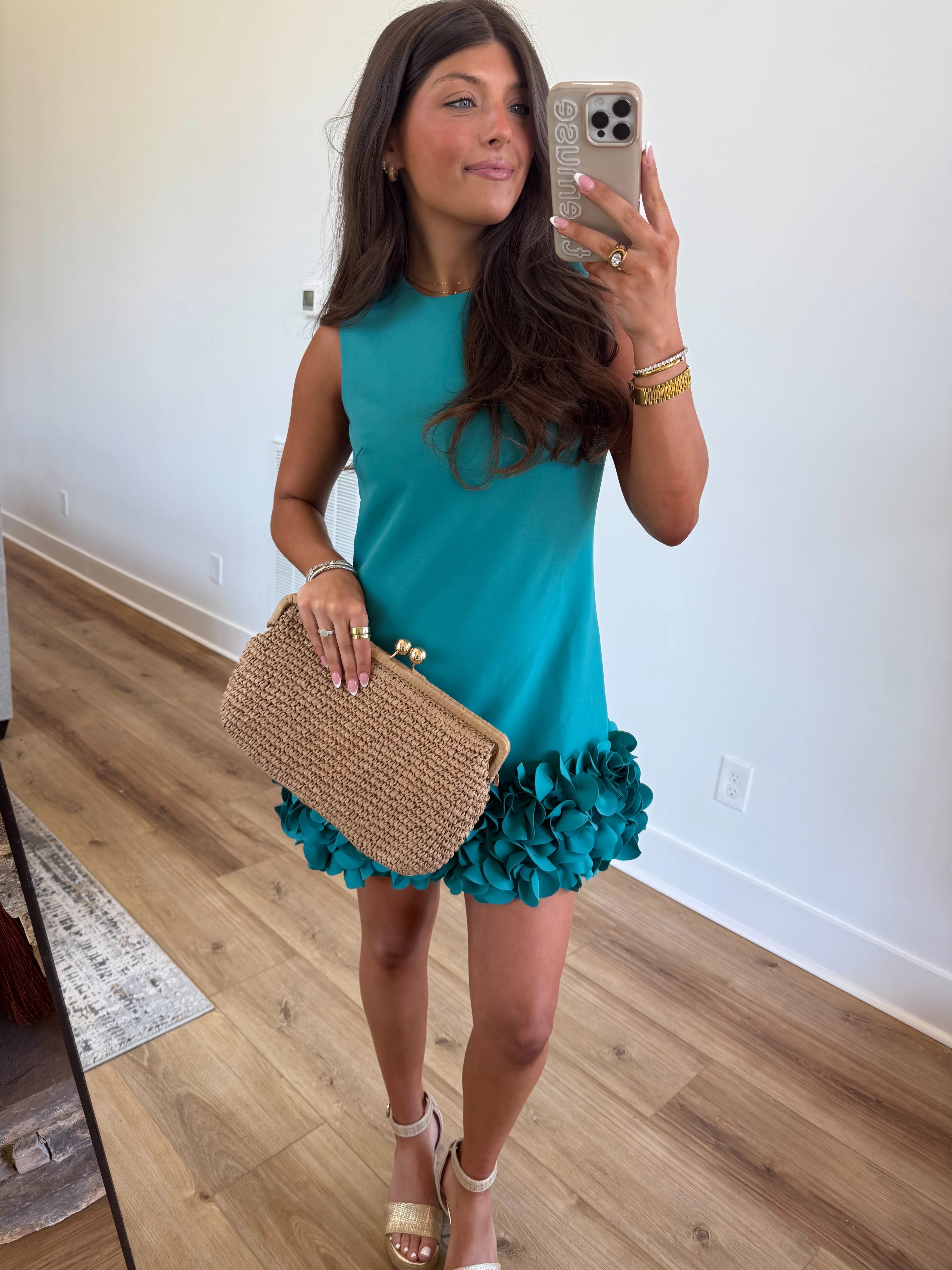 Teal Drop Ruffle Mini Dress (PRE-ORDER (MAY 8TH)/ Restock) - Image 2