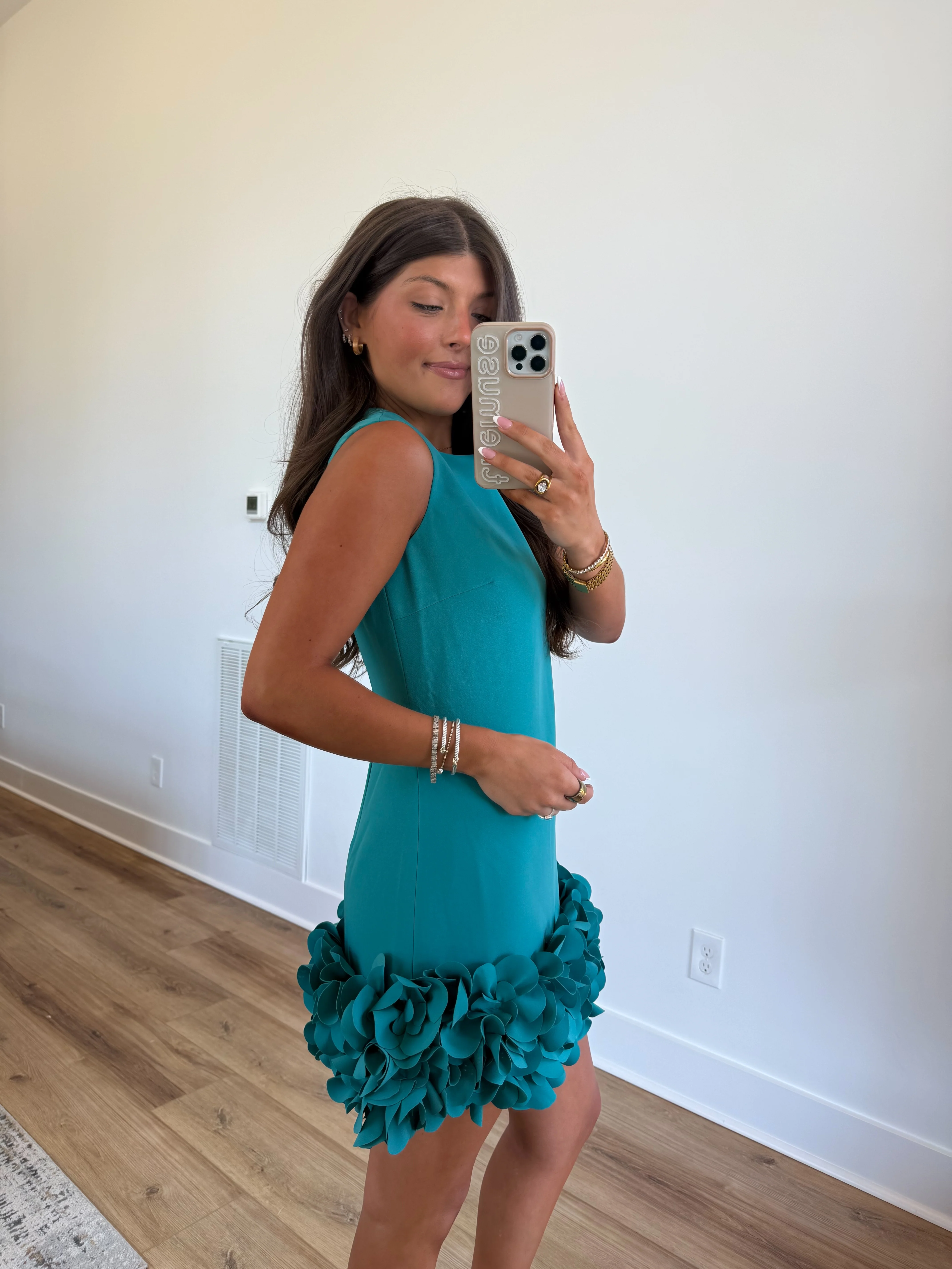 Teal Drop Ruffle Mini Dress (PRE-ORDER (MAY 8TH)/ Restock) - Image 5