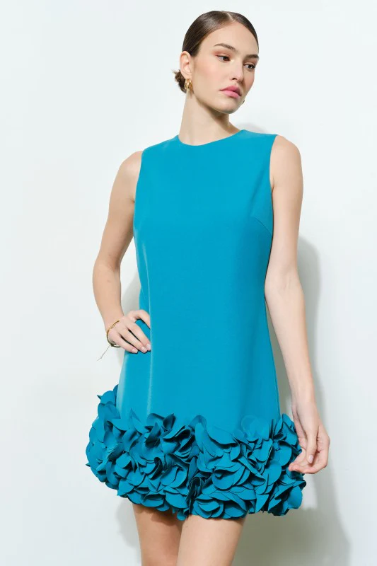 Teal Drop Ruffle Mini Dress (PRE-ORDER (MAY 8TH)/ Restock) - Image 8