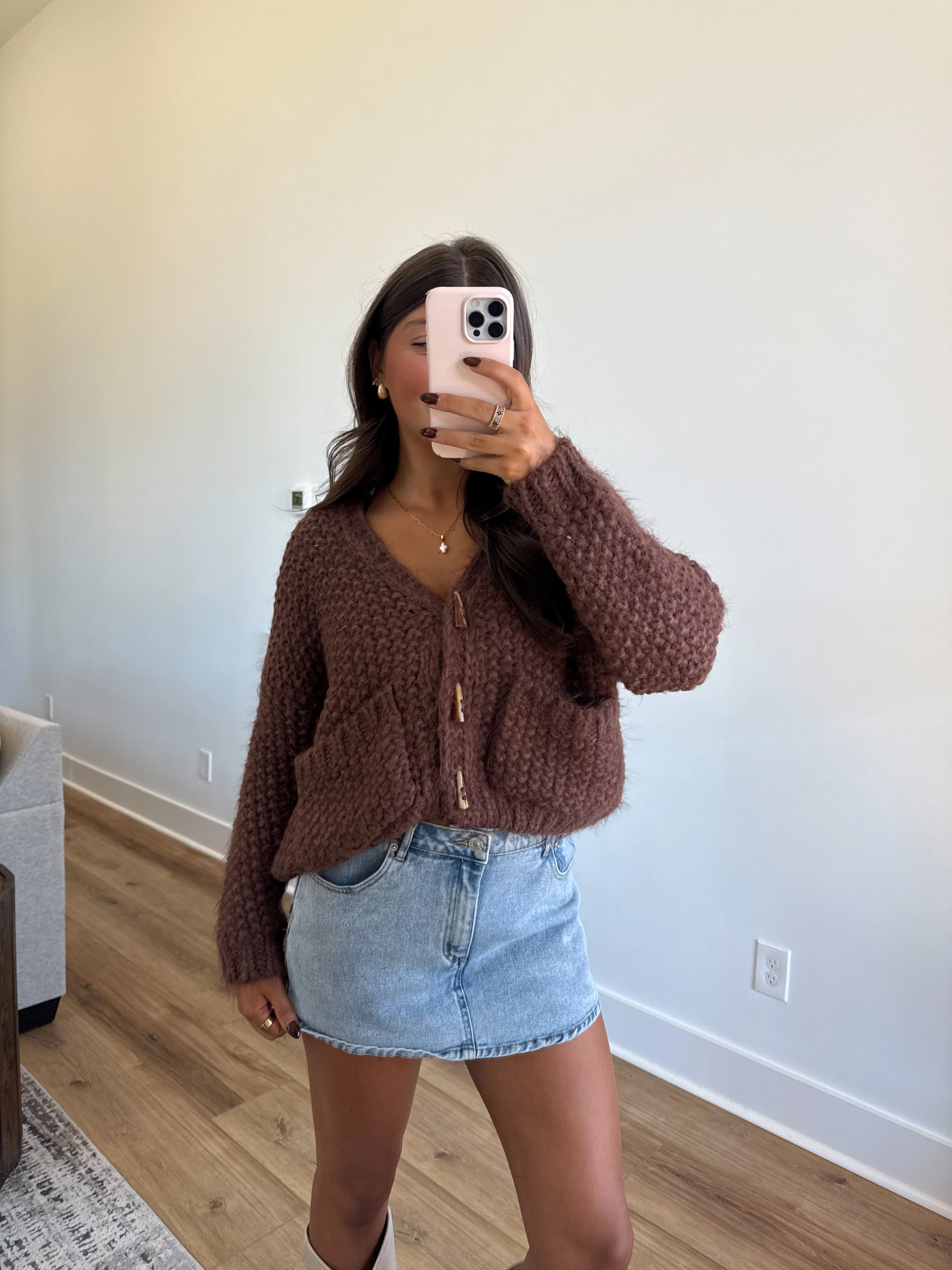 Teddy Toasty Cardigan (Brown) - Image 2