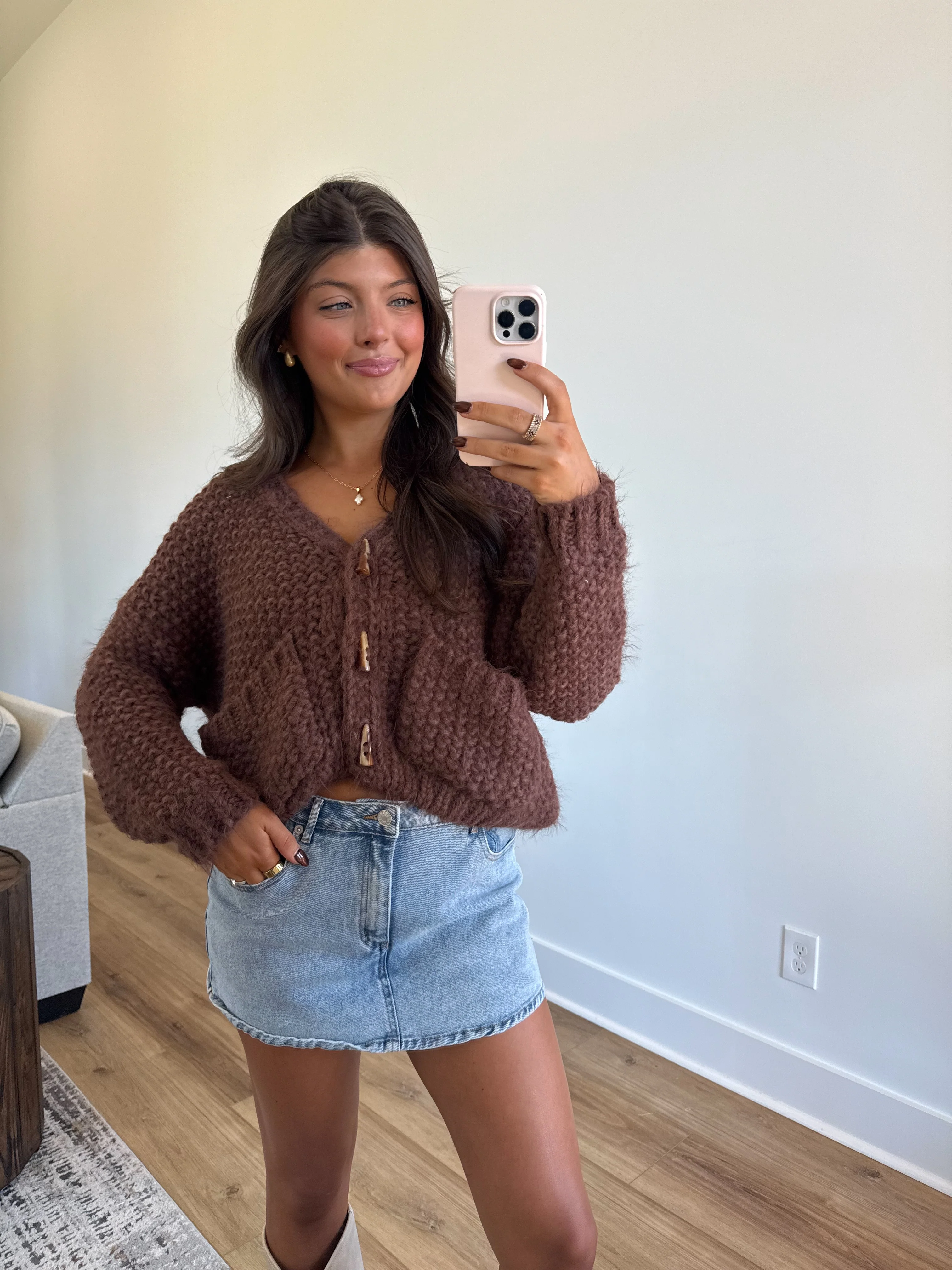 Teddy Toasty Cardigan (Brown) - Image 4
