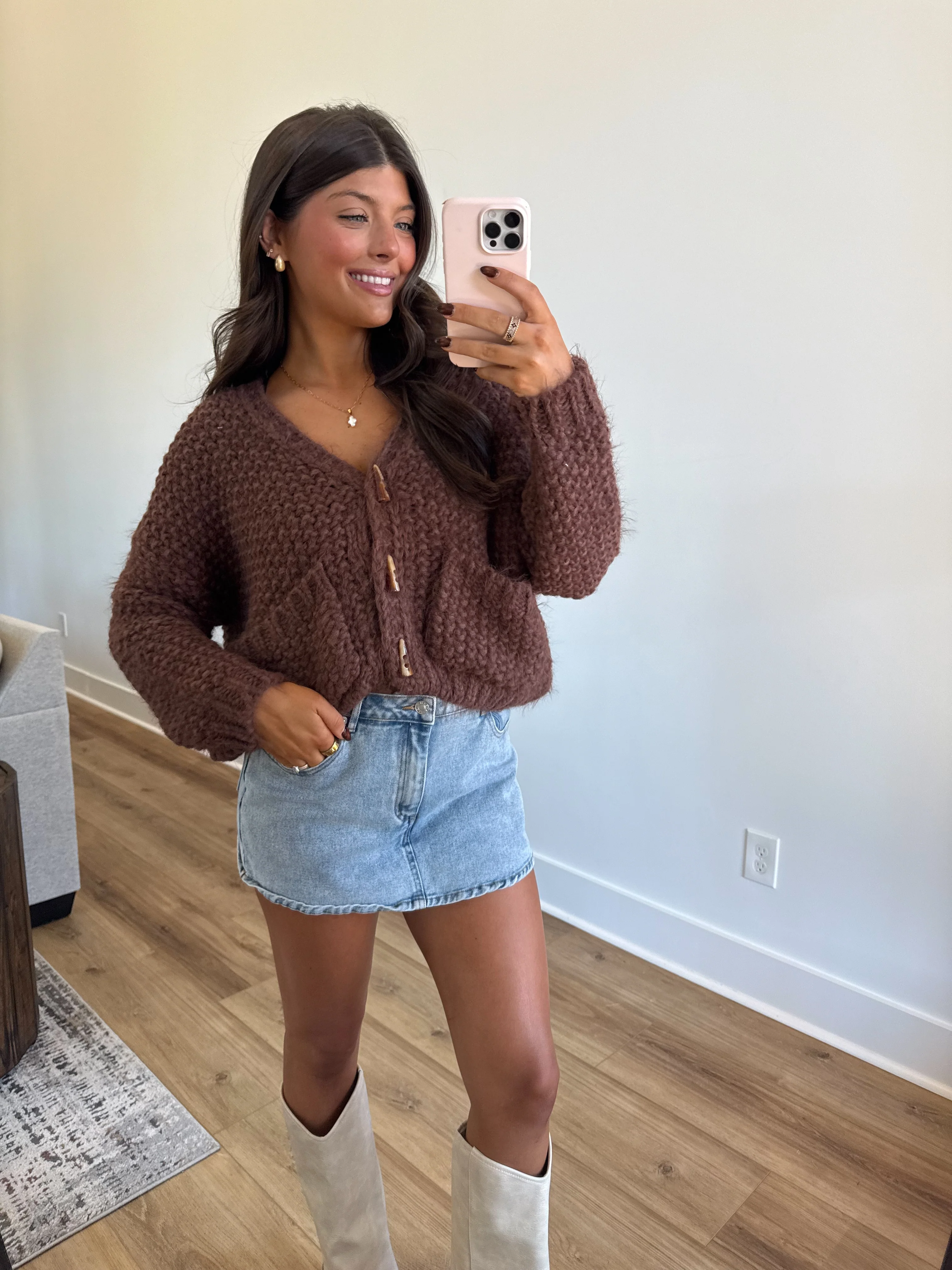 Teddy Toasty Cardigan (Brown) - Image 5