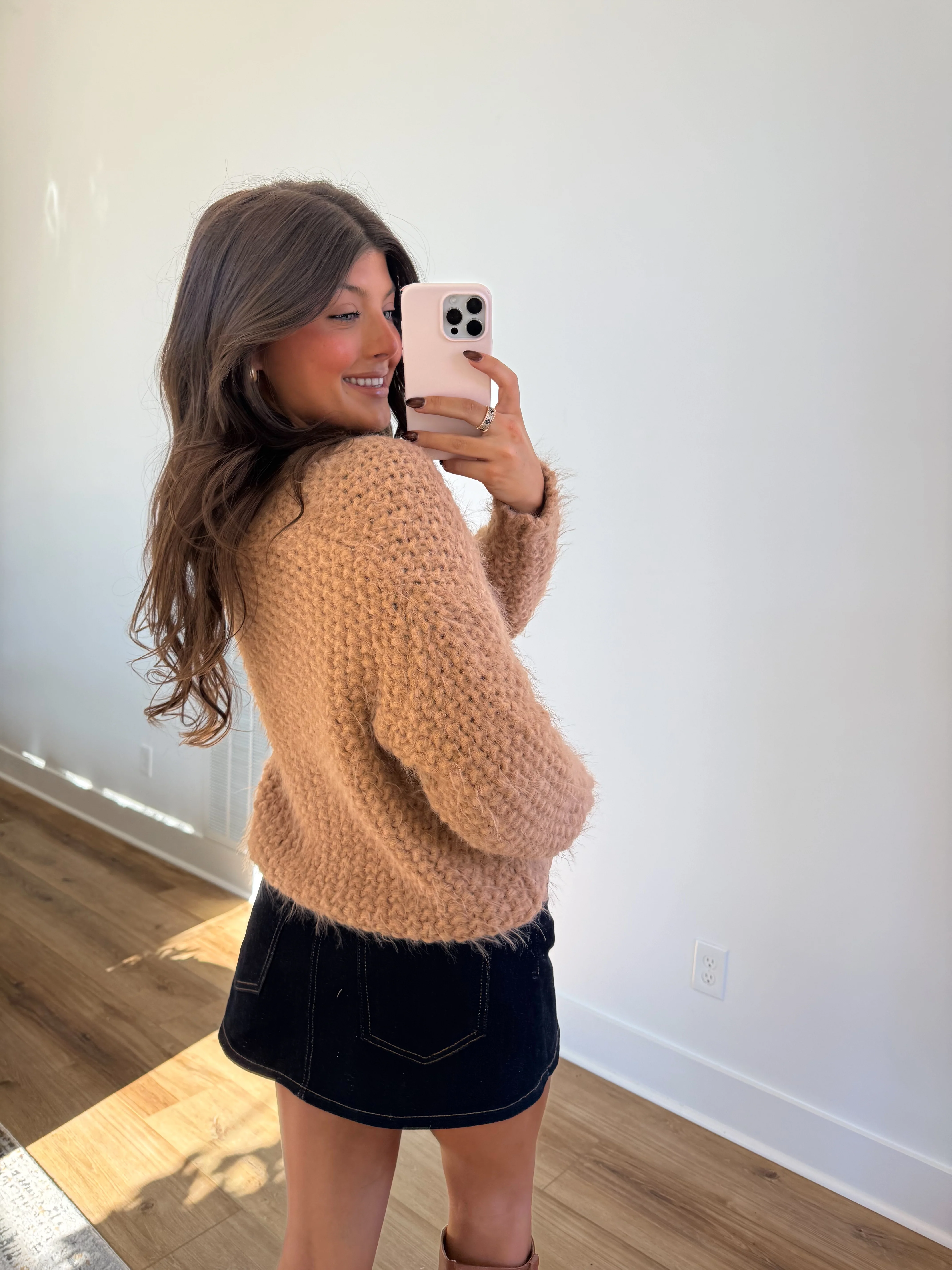 Teddy Toasty Cardigan (Tan) - Image 5