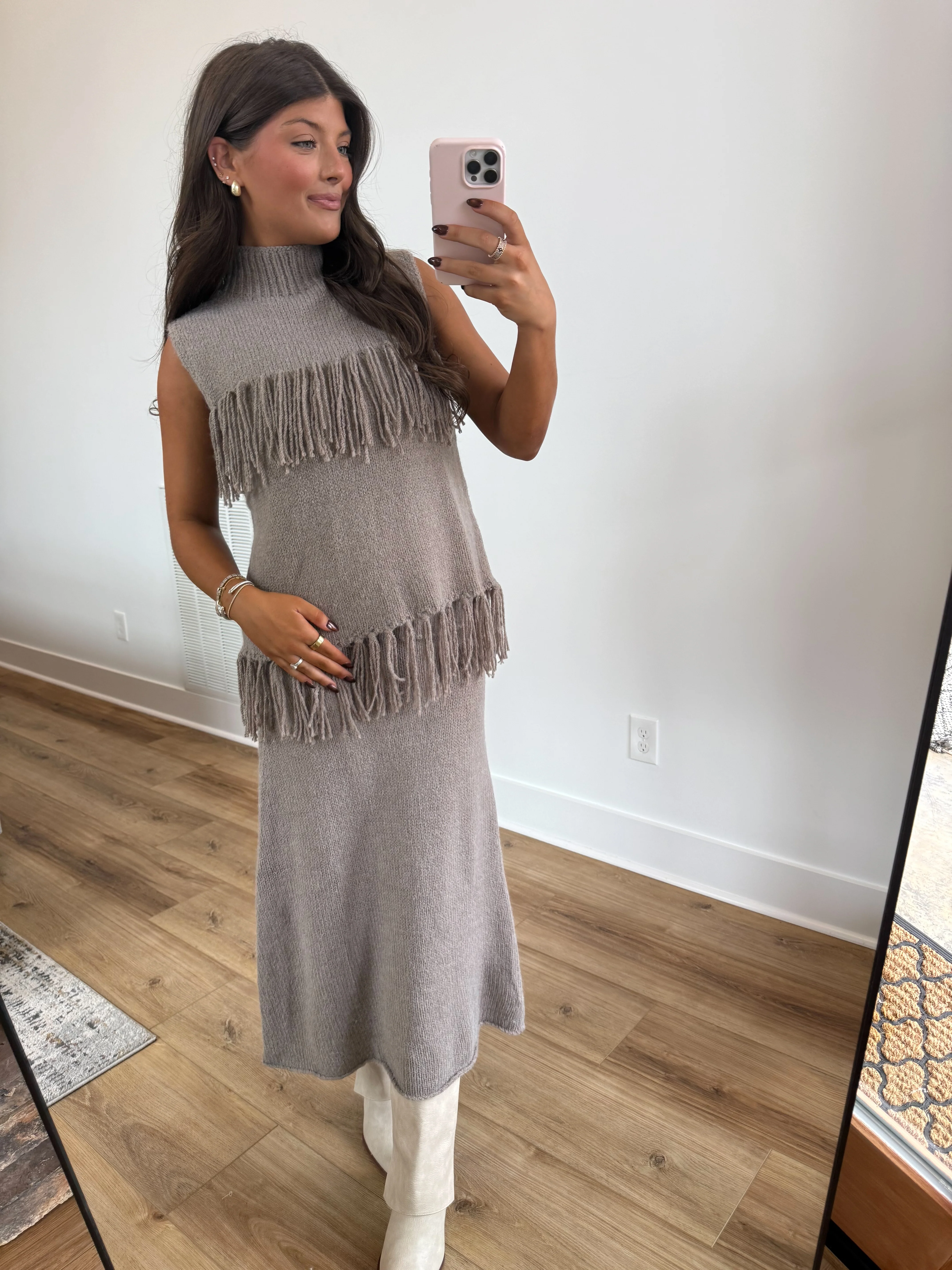 Thankful Fringe Skirt Set - Image 3