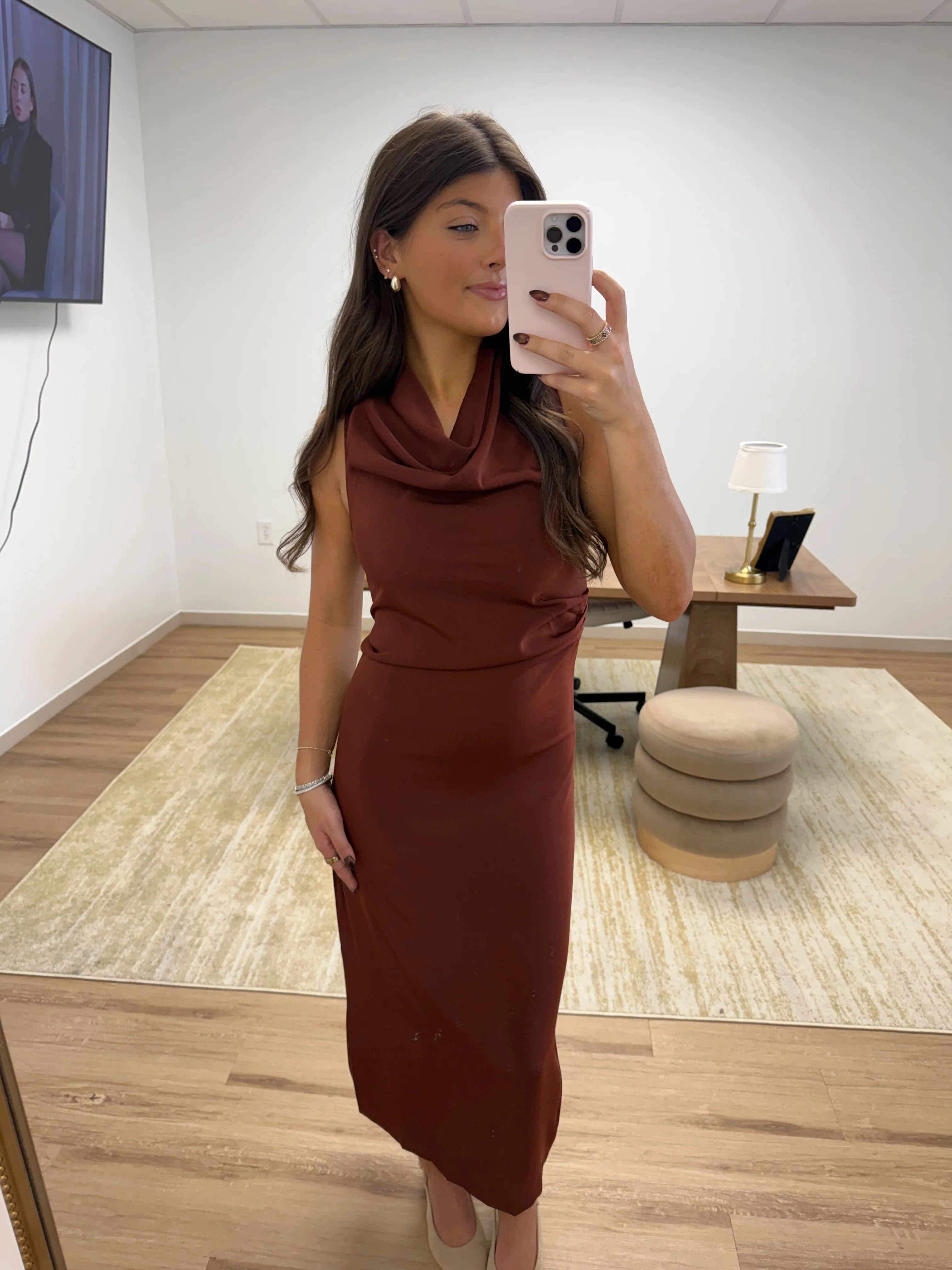The Amara Dress (Pumpkin Spice) - Image 4