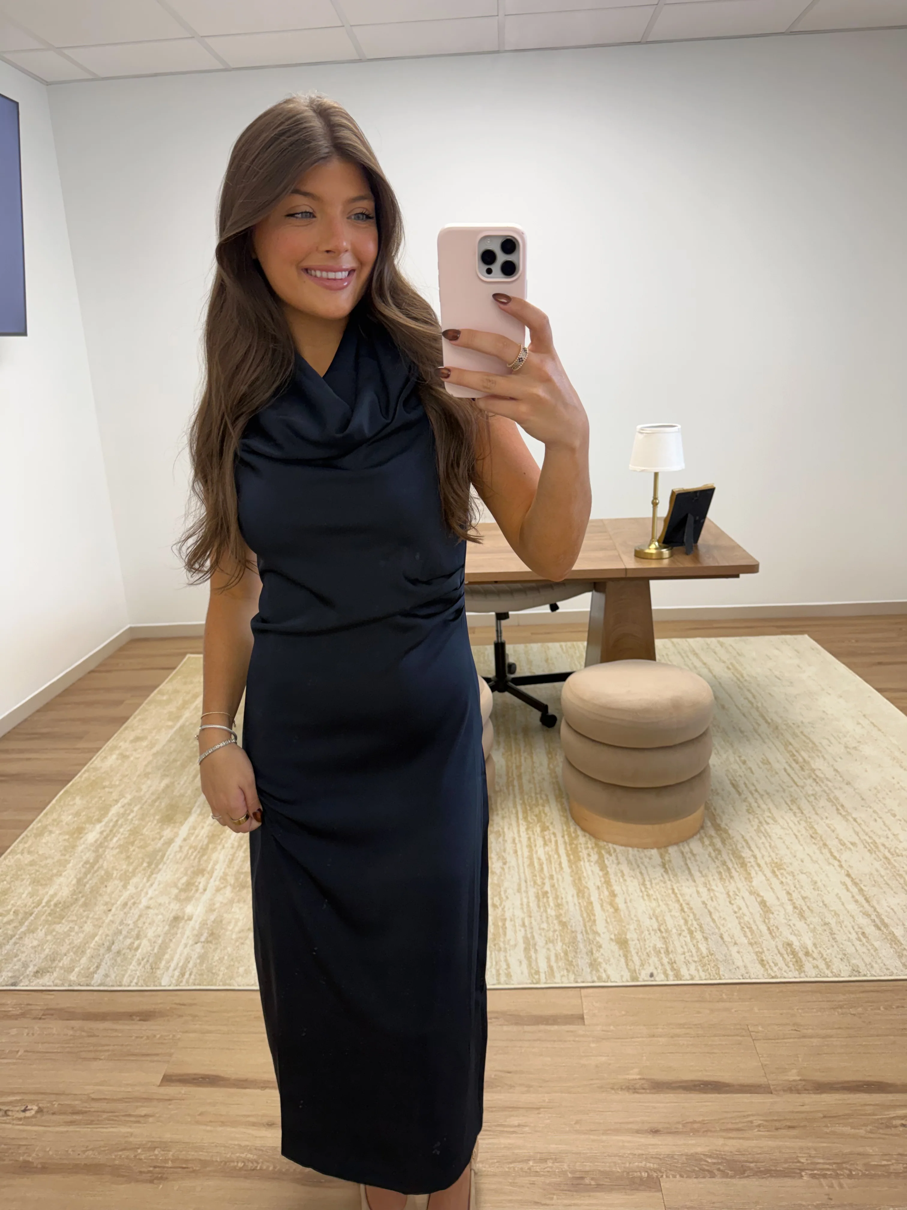 The Amara Dress (Navy) - Image 2