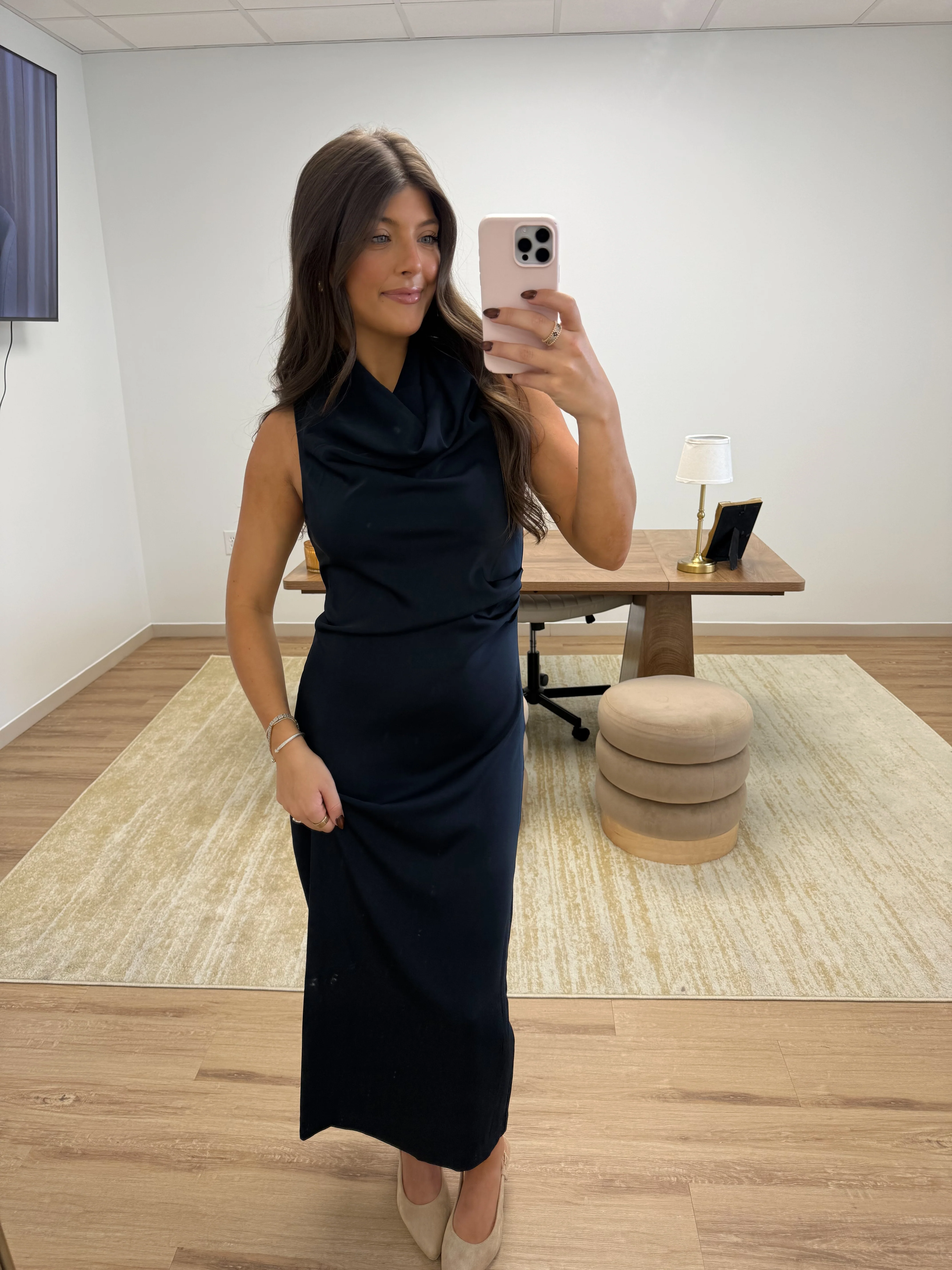The Amara Dress (Navy) - Image 3