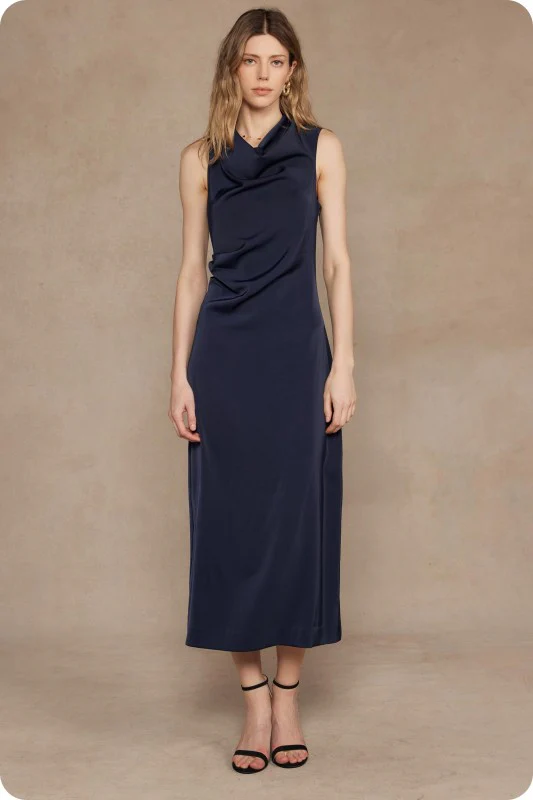 The Amara Dress (Navy) - Image 4