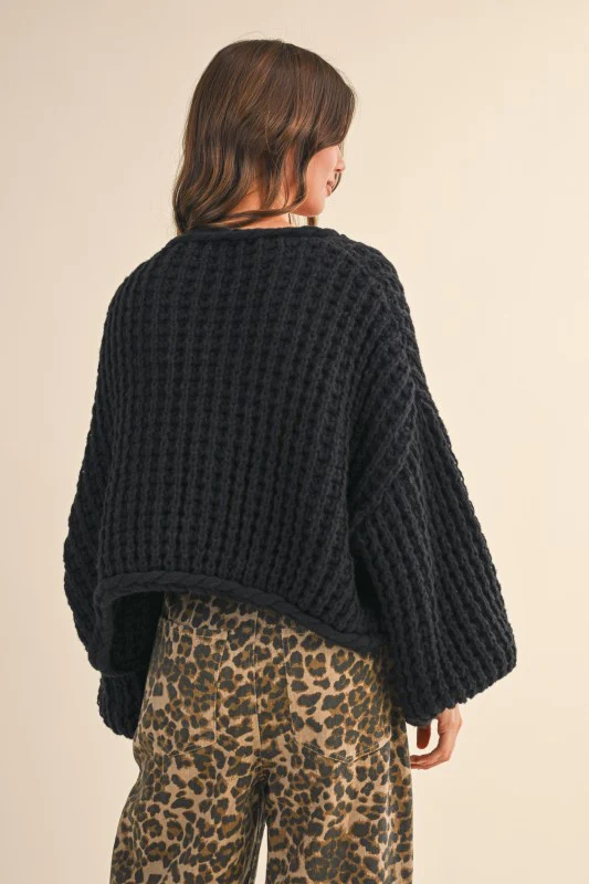 The Balloon Sleeve Tie Cardigan - Image 10
