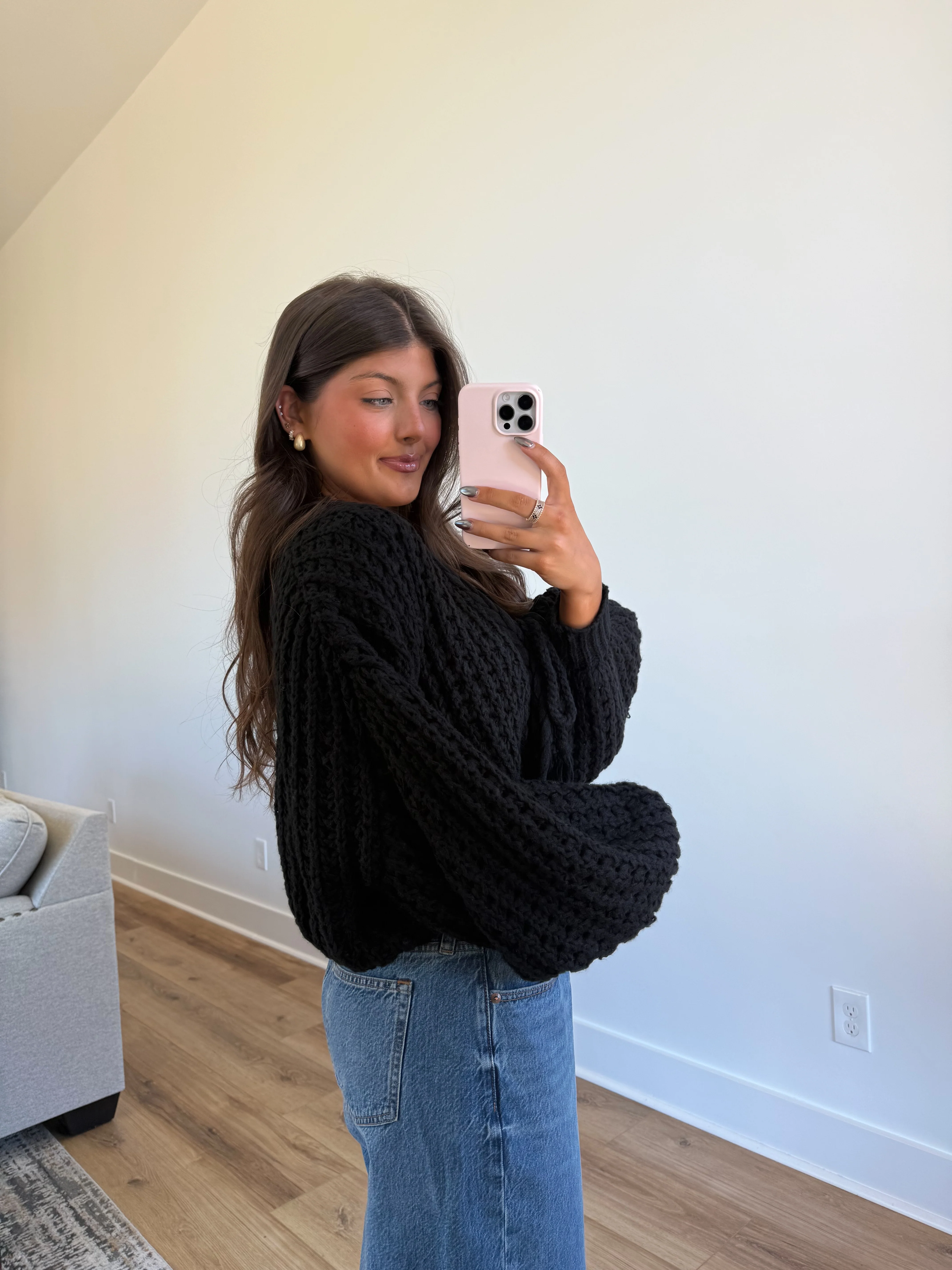 The Balloon Sleeve Tie Cardigan - Image 8