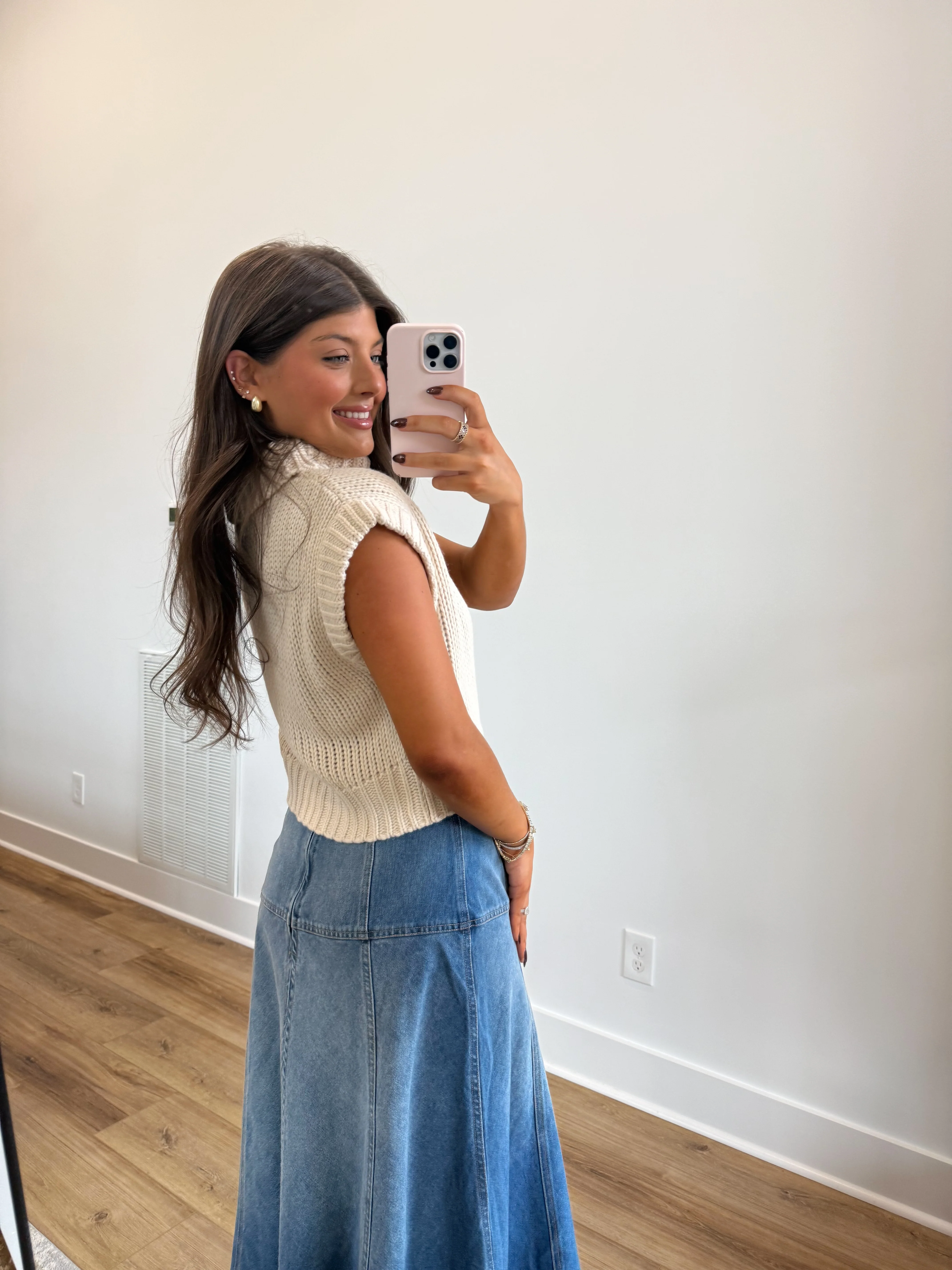 The Bennett Sweater Vest (Cream) - Image 5