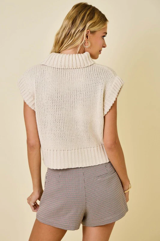 The Bennett Sweater Vest (Cream) - Image 8
