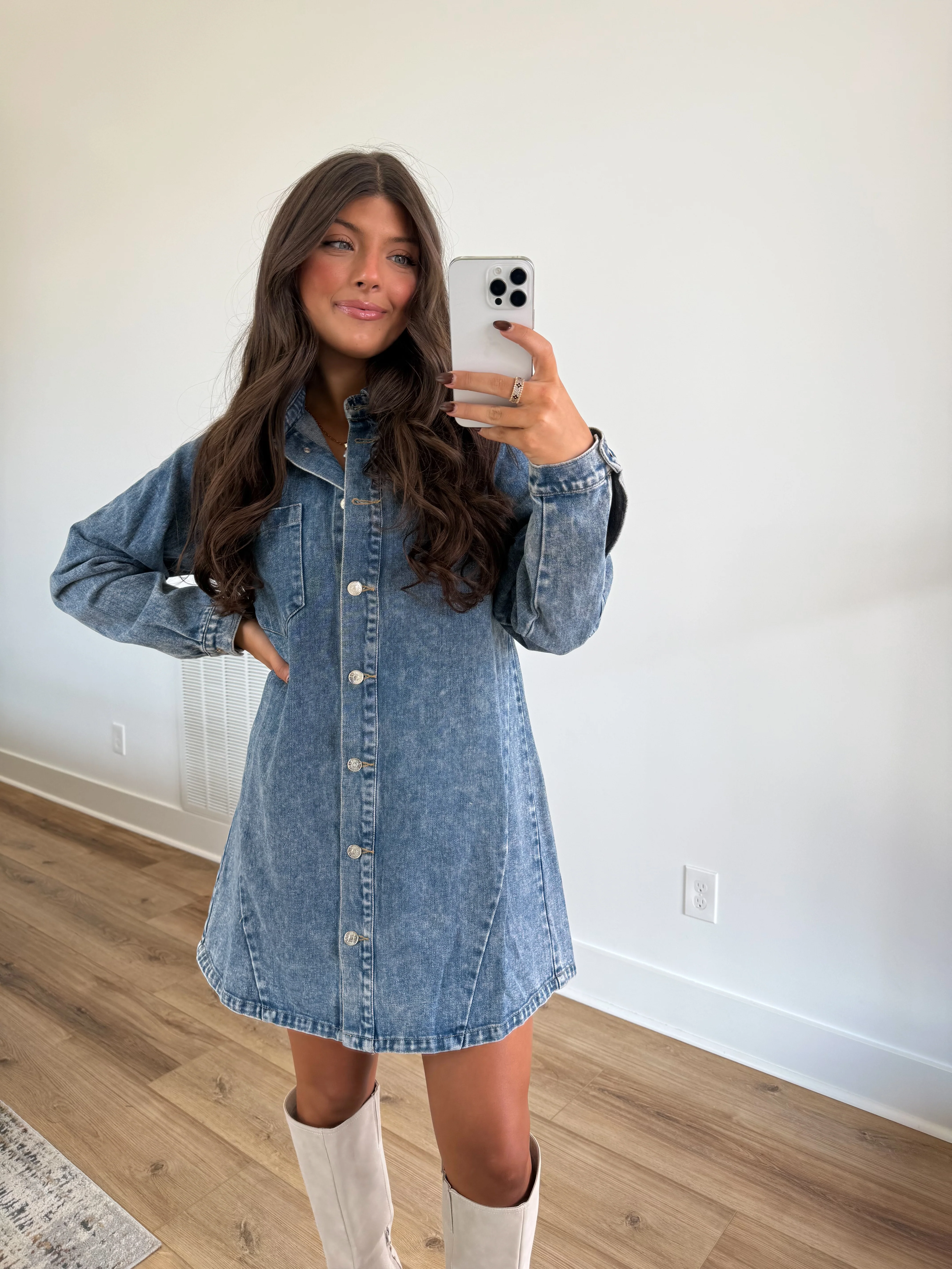 The Blake Denim Shirt Dress - Image 3