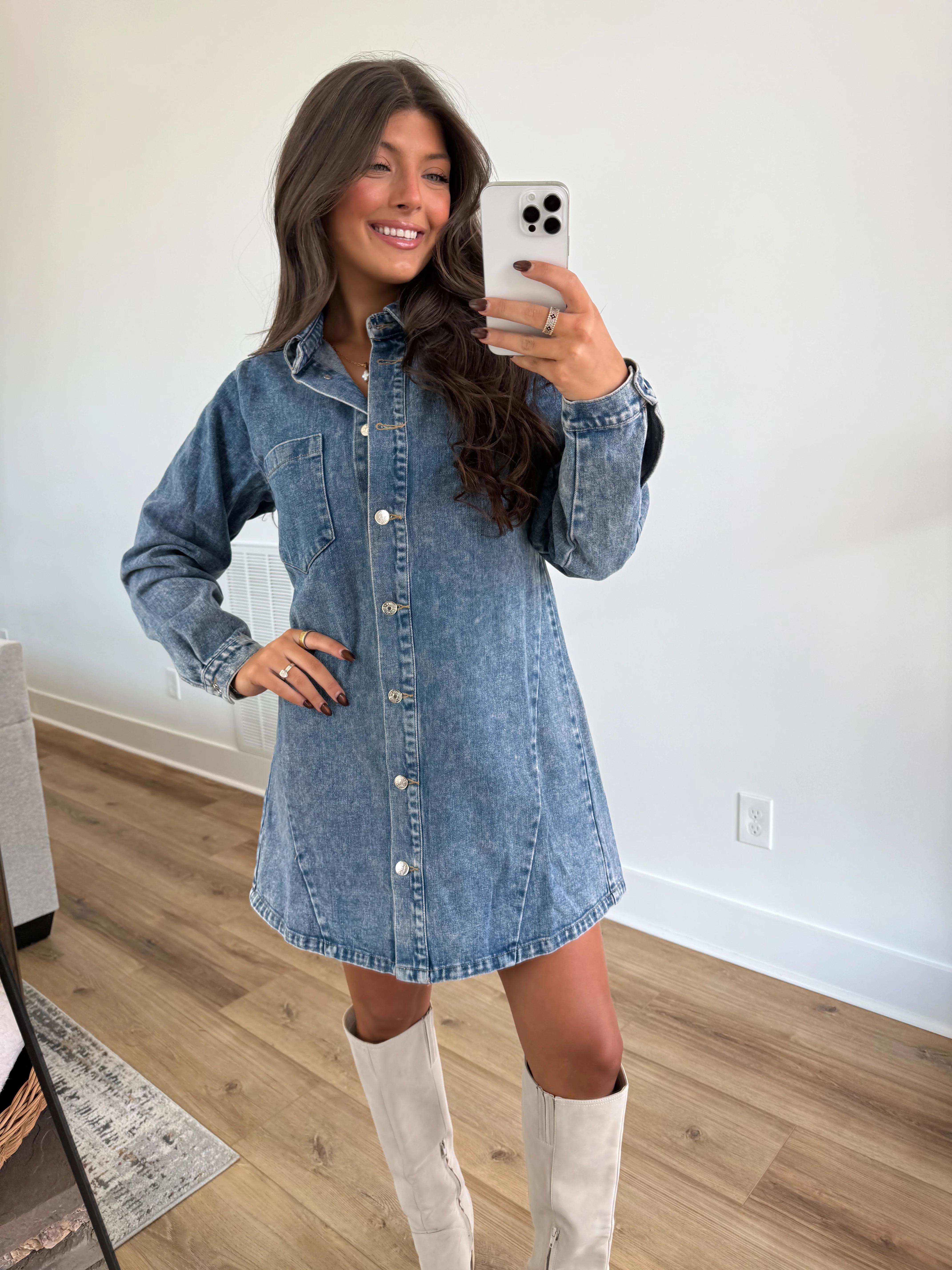 The Blake Denim Shirt Dress - Image 5
