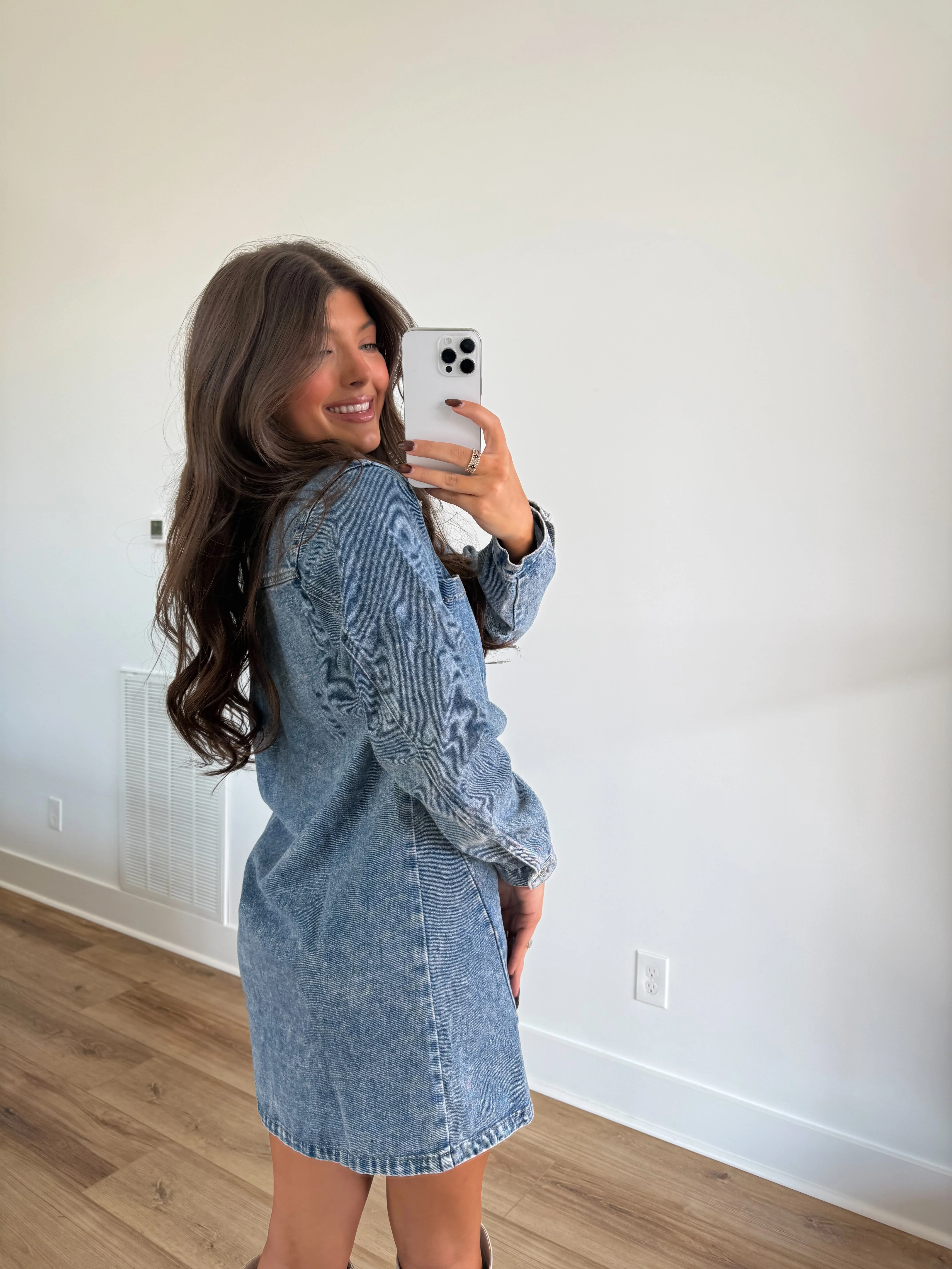 The Blake Denim Shirt Dress - Image 6