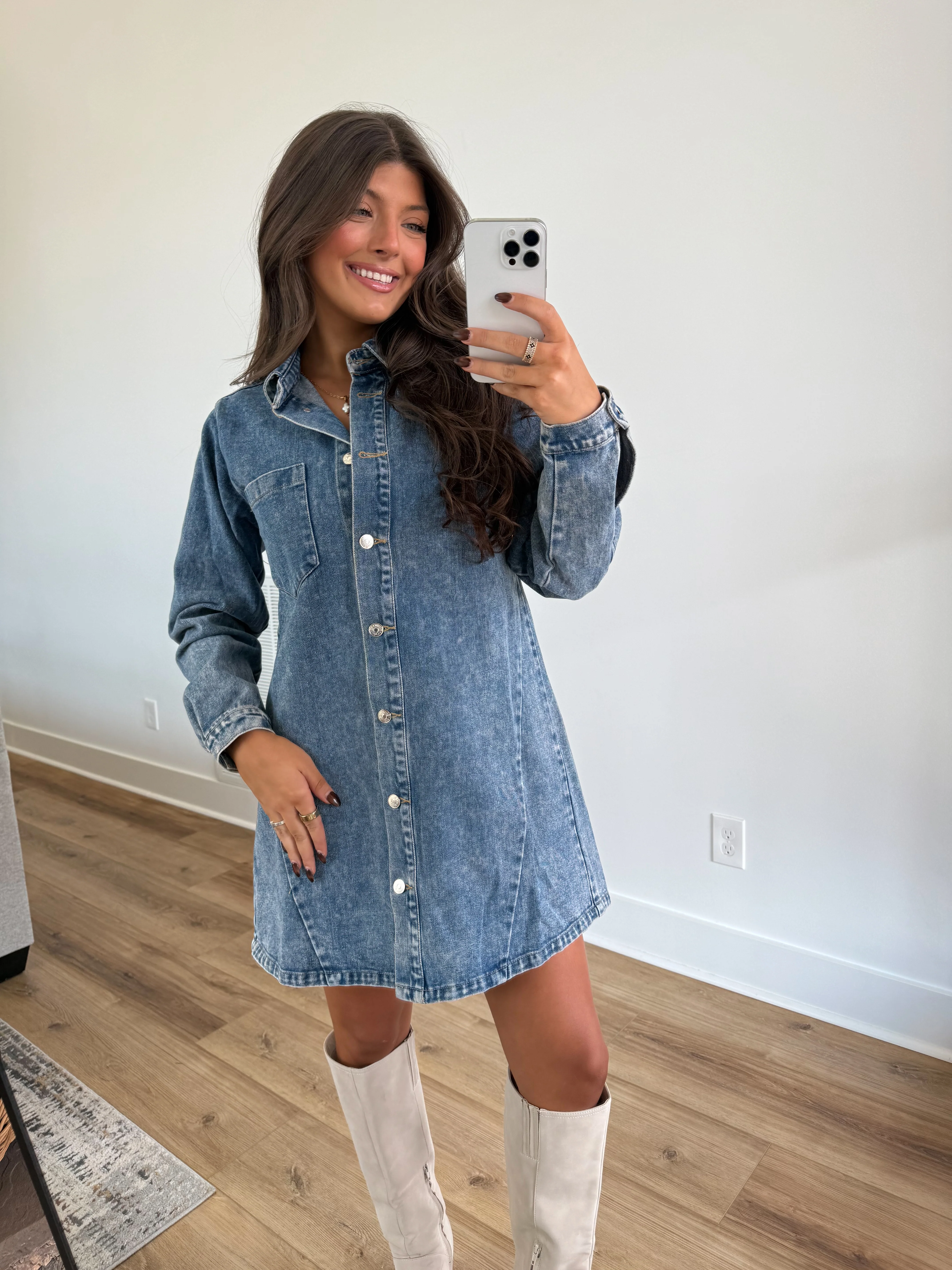 The Blake Denim Shirt Dress - Image 7