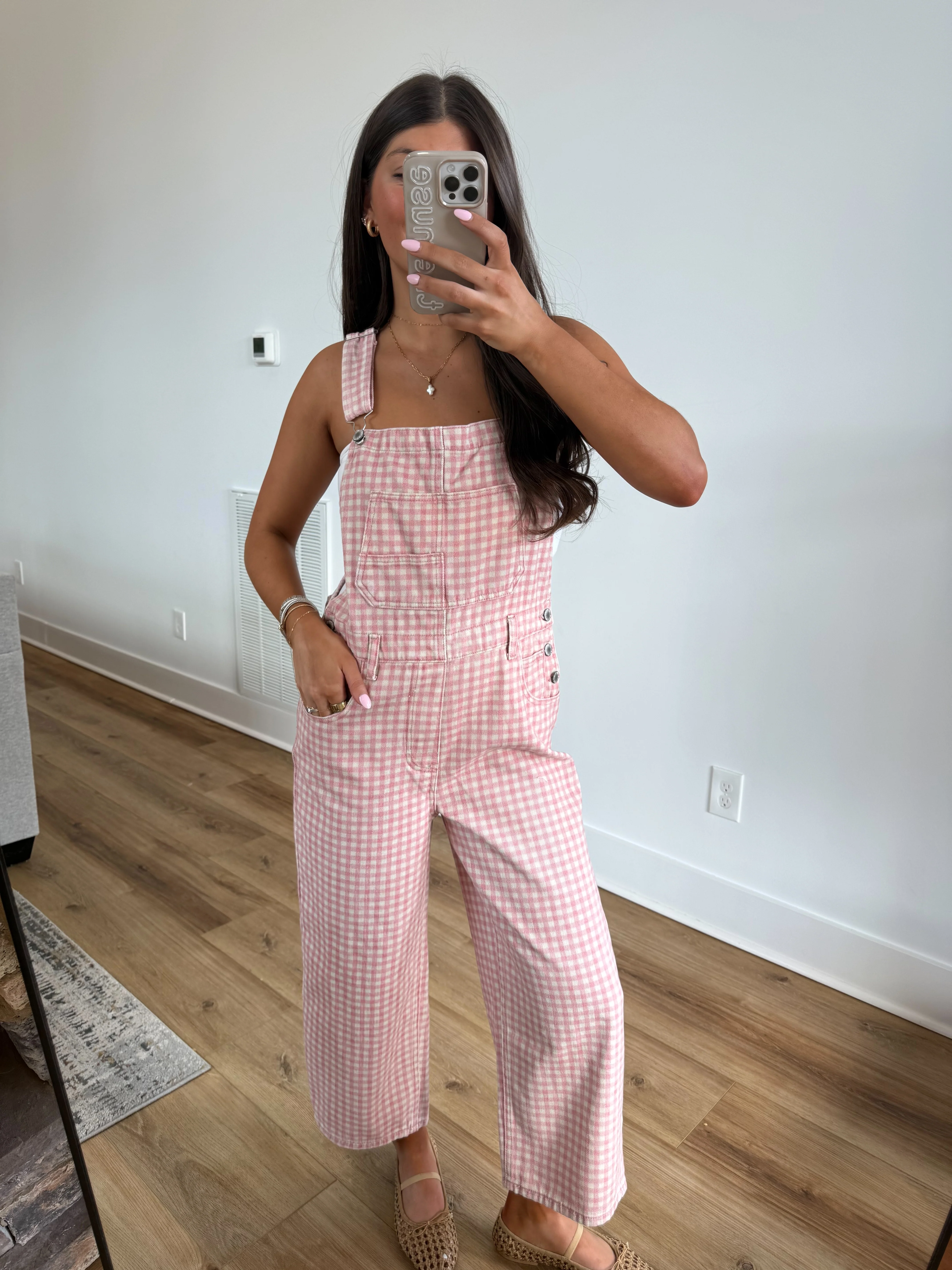 The Blossom Check Overalls (Restock) - Image 3