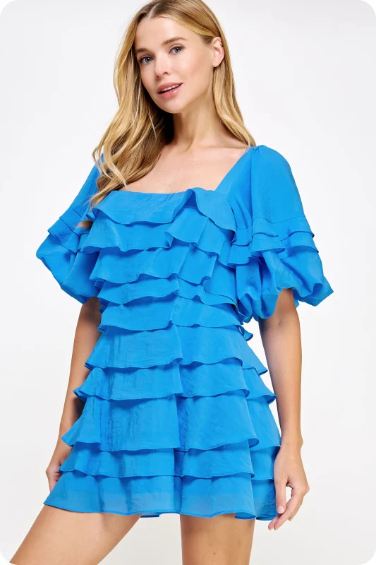 The Blue Tiered Dress - Image 6
