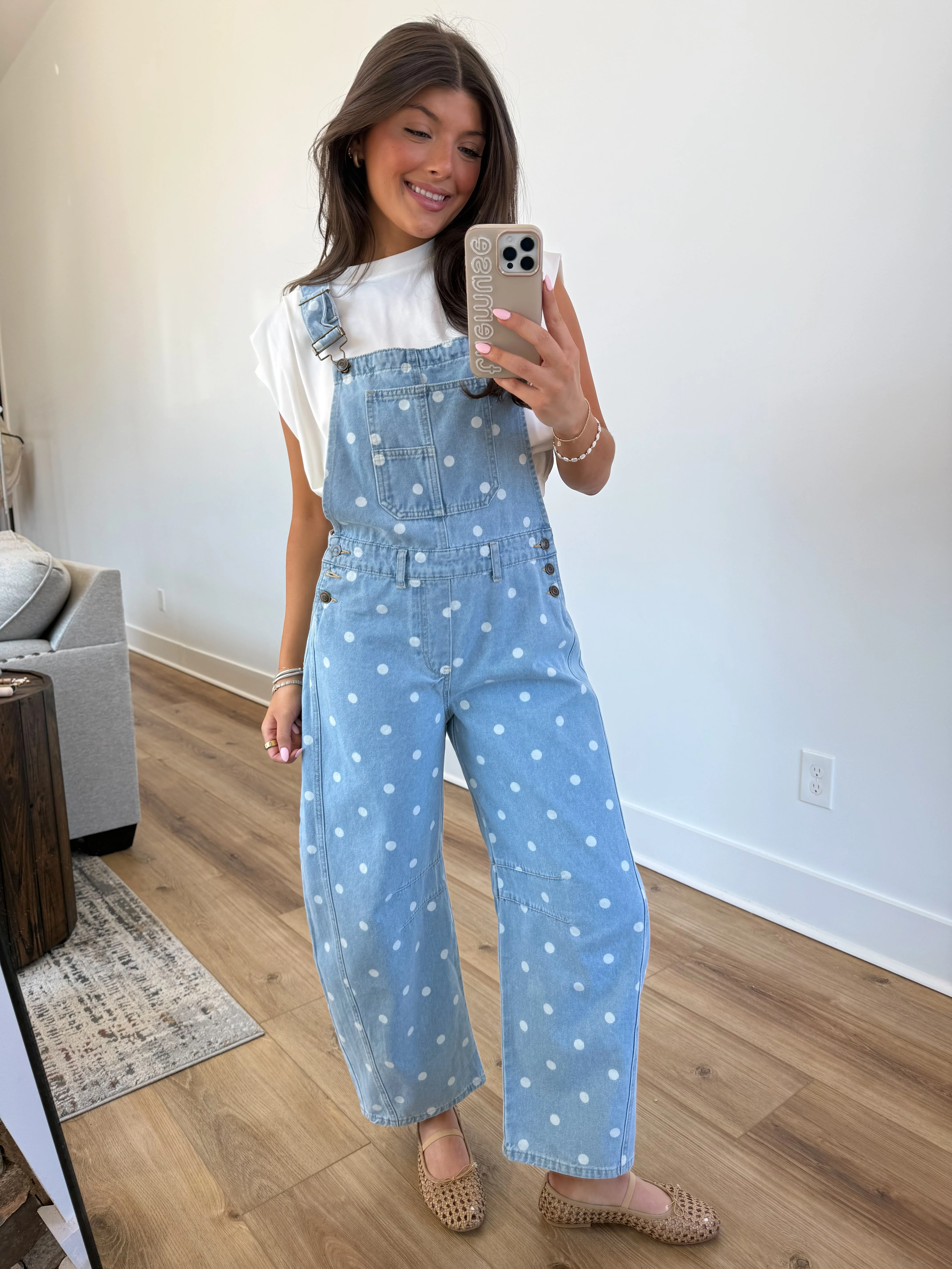 The Bluebell Dot Overalls (Restock)