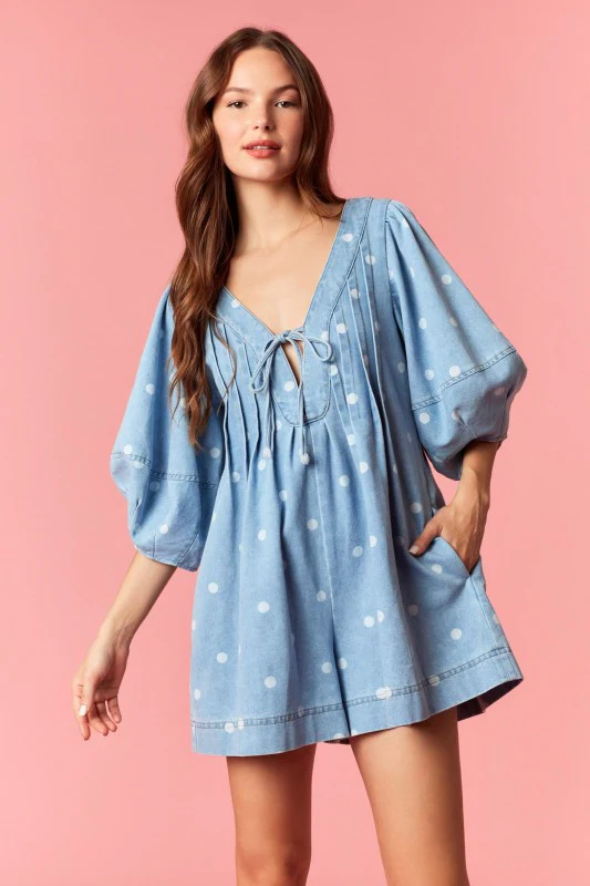 The Bluebell Dot Romper - Image 6