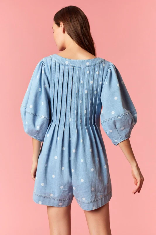 The Bluebell Dot Romper - Image 7