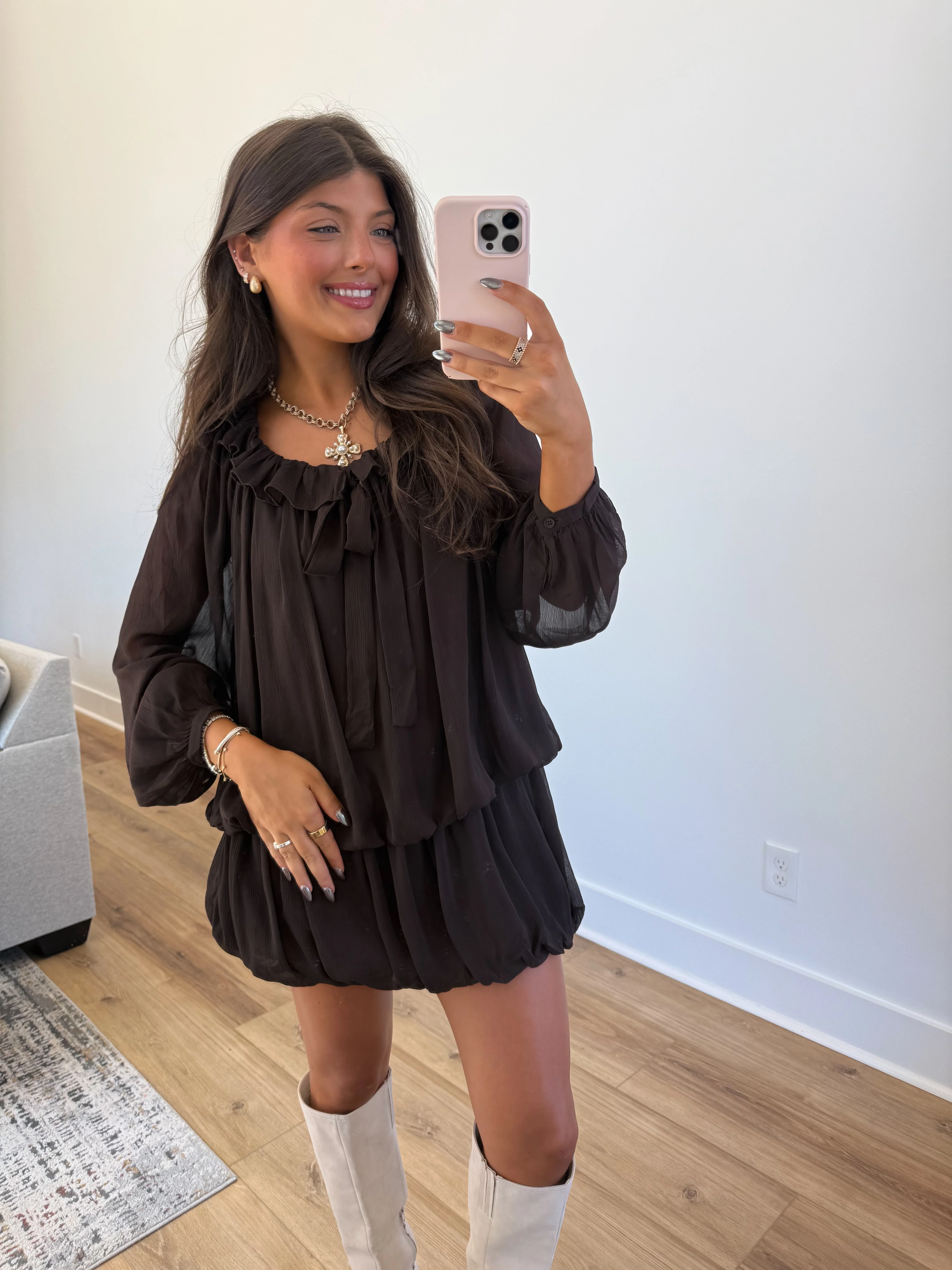 The Bubble Brown Fall Dress - Image 2