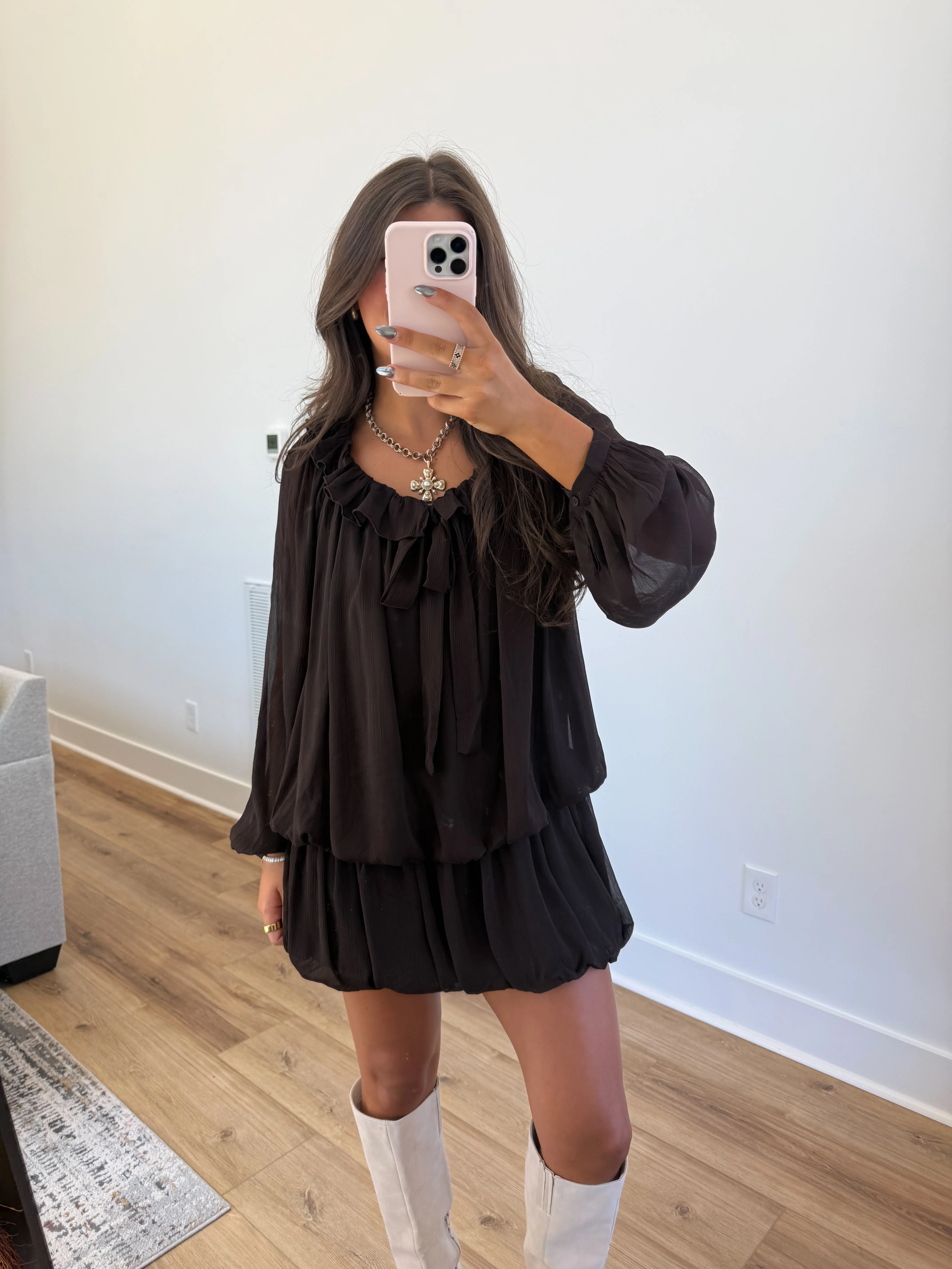 The Bubble Brown Fall Dress - Image 4